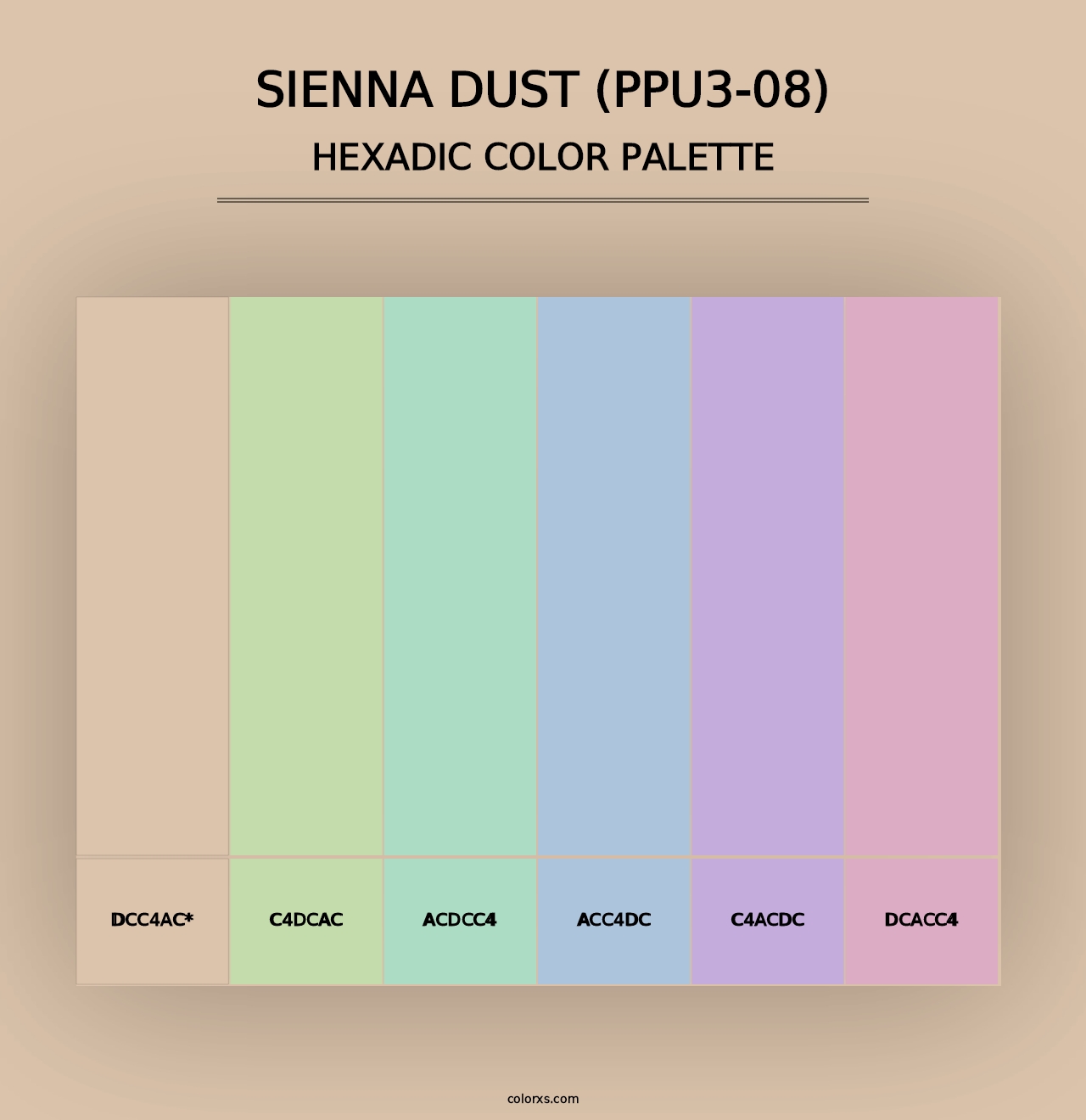 Sienna Dust (PPU3-08) - Hexadic Color Palette