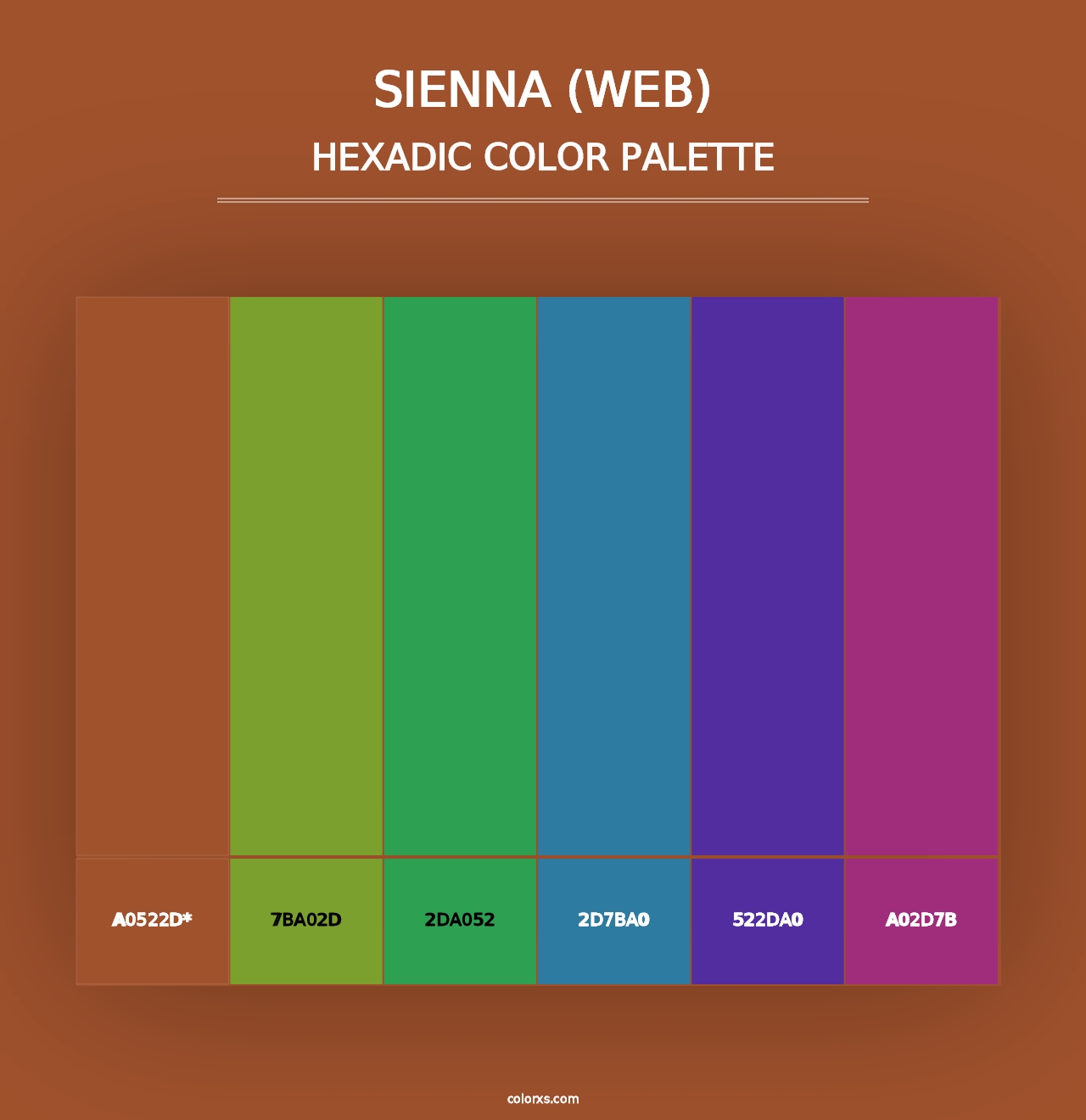 Sienna (Web) - Hexadic Color Palette