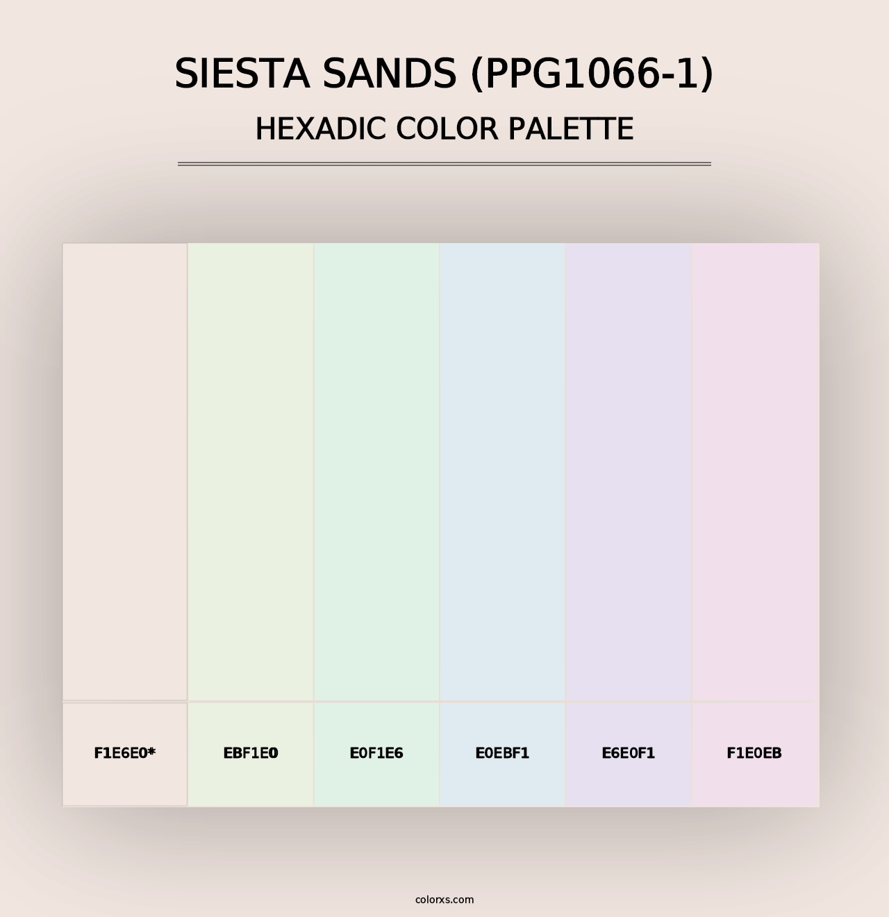 Siesta Sands (PPG1066-1) - Hexadic Color Palette