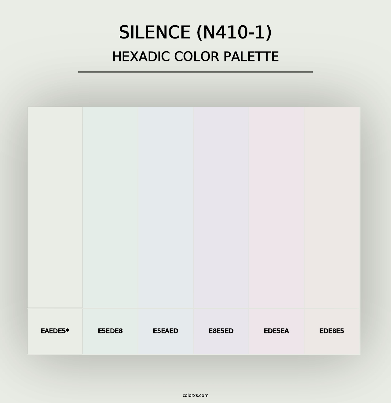 Silence (N410-1) - Hexadic Color Palette