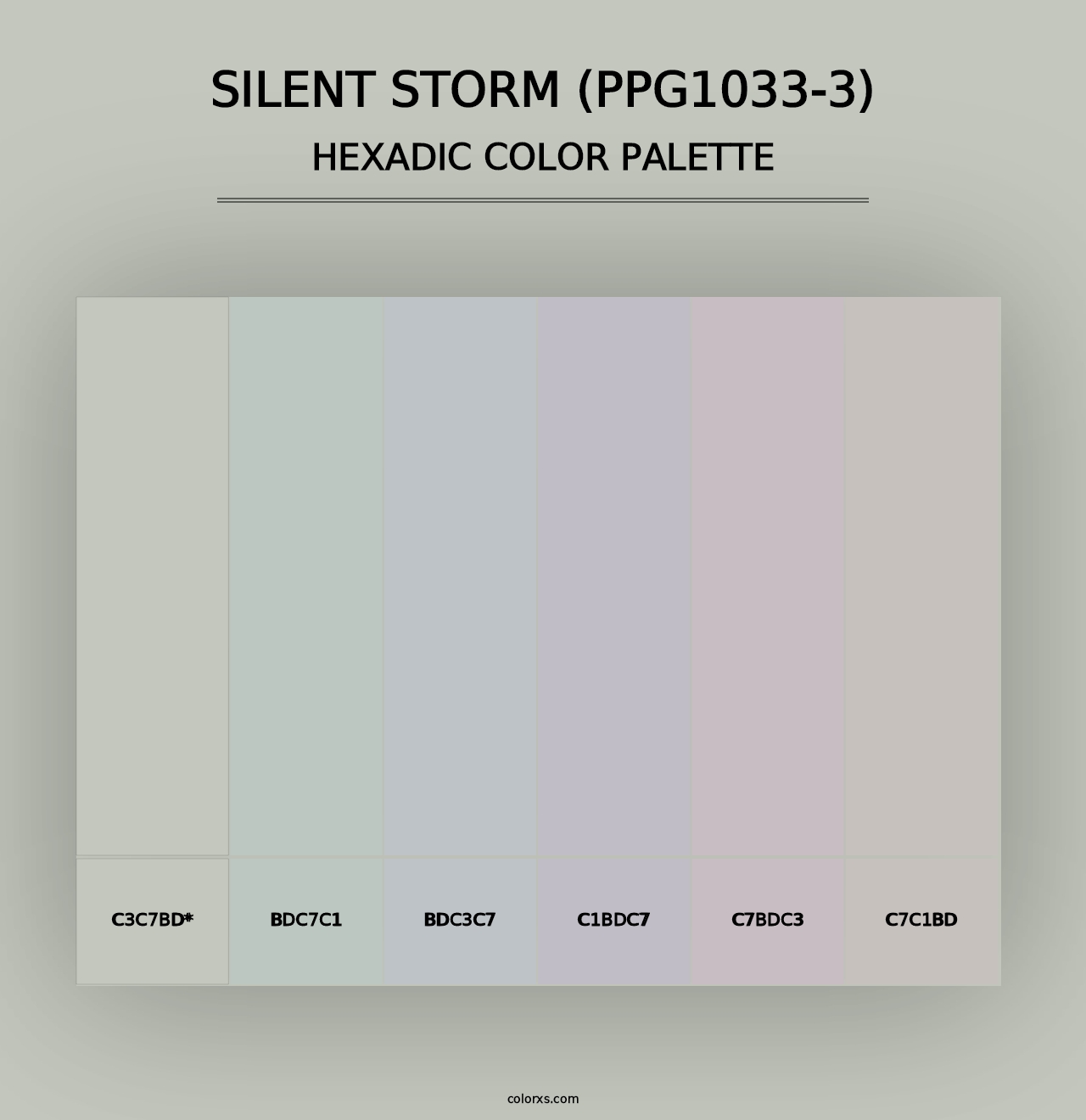 Silent Storm (PPG1033-3) - Hexadic Color Palette