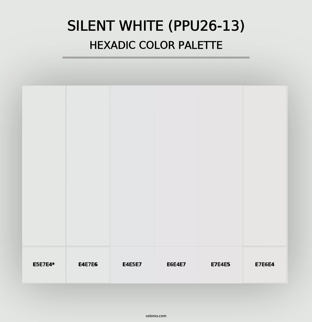 Silent White (PPU26-13) - Hexadic Color Palette