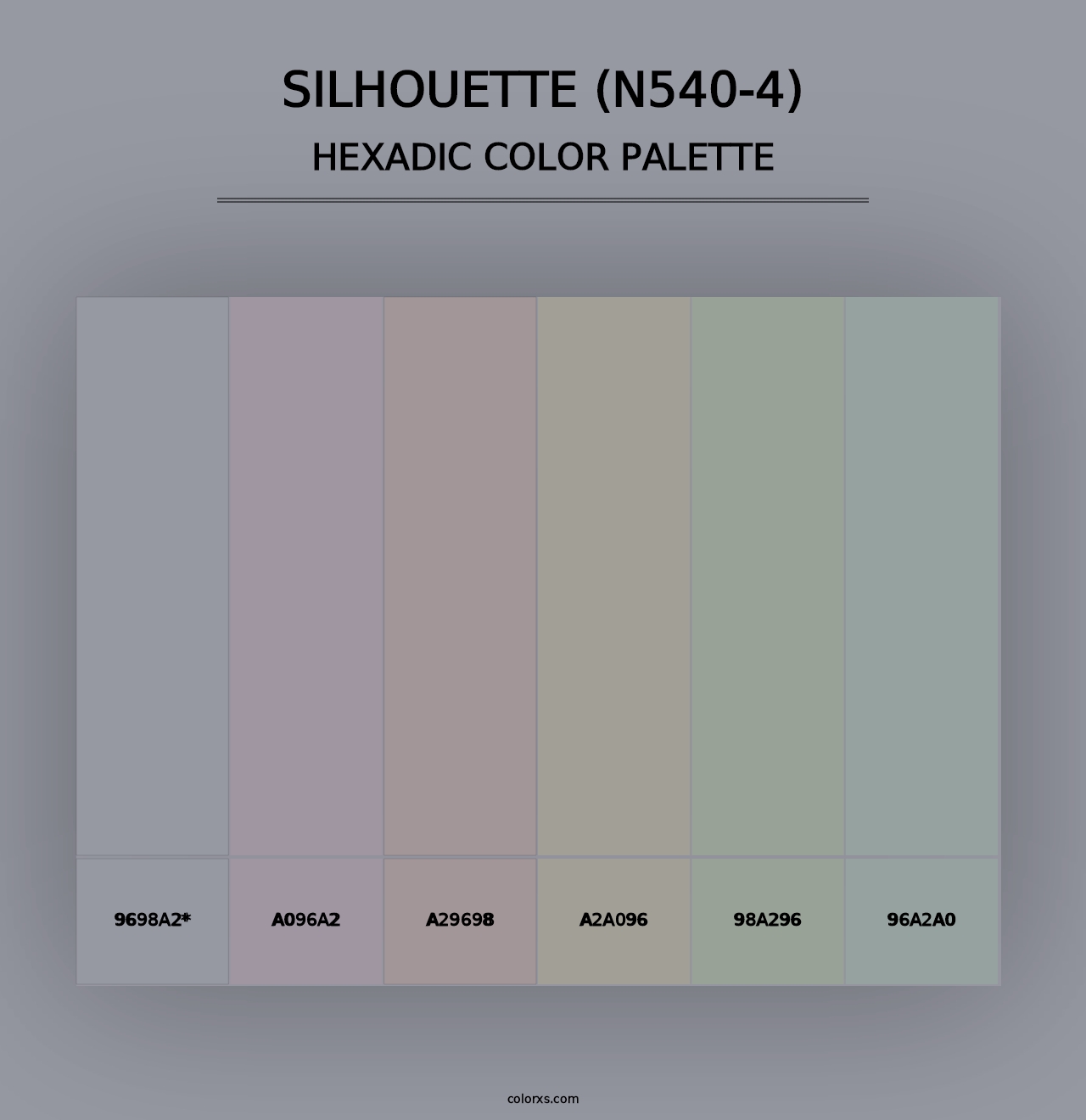 Silhouette (N540-4) - Hexadic Color Palette