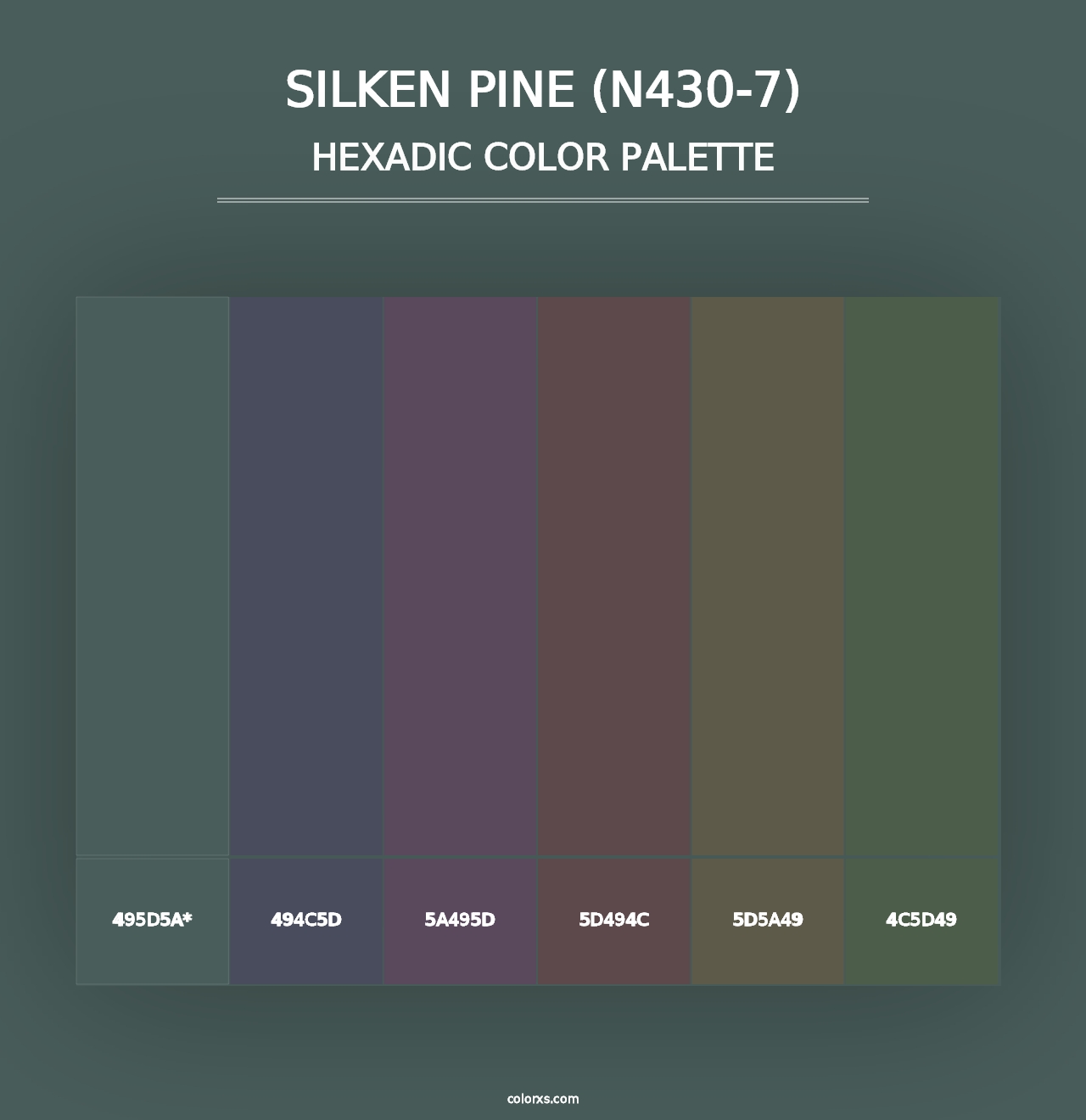 Silken Pine (N430-7) - Hexadic Color Palette