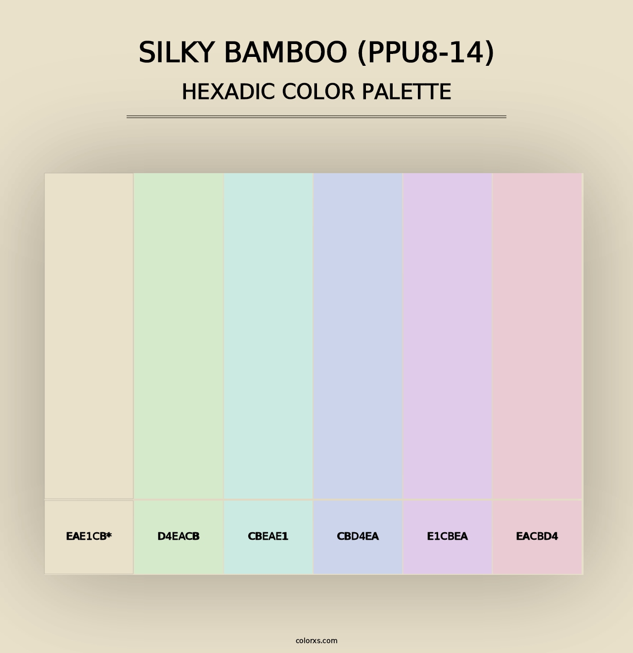 Silky Bamboo (PPU8-14) - Hexadic Color Palette