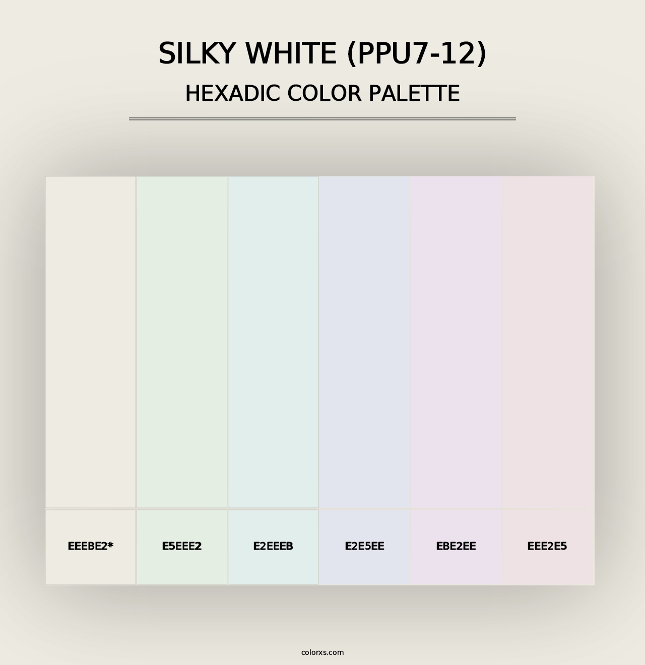 Silky White (PPU7-12) - Hexadic Color Palette