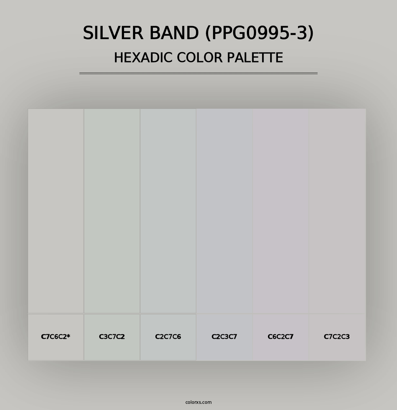 Silver Band (PPG0995-3) - Hexadic Color Palette