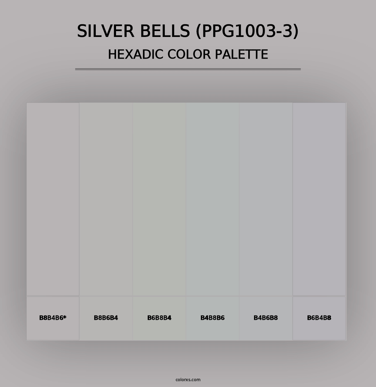 Silver Bells (PPG1003-3) - Hexadic Color Palette