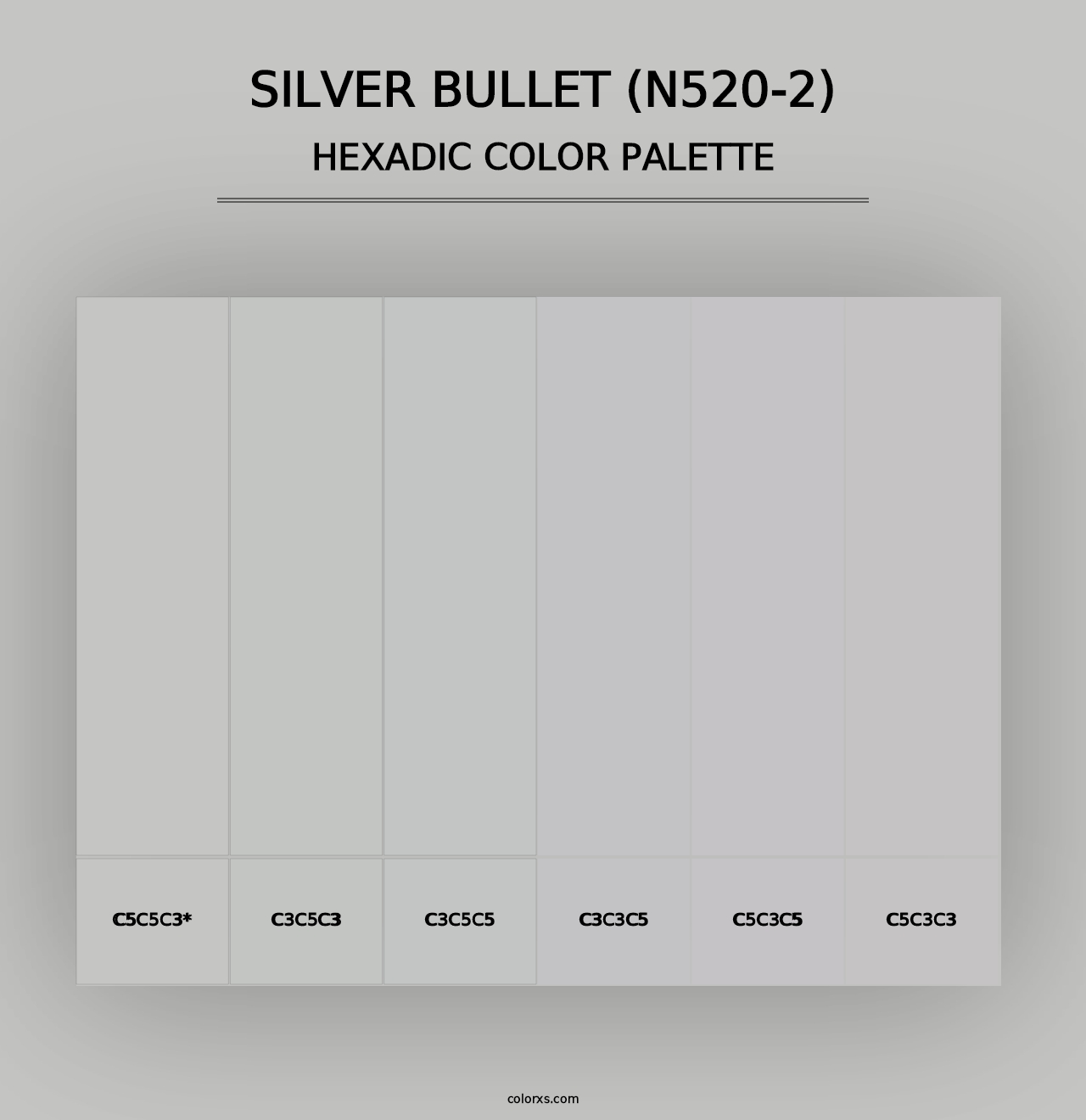 Silver Bullet (N520-2) - Hexadic Color Palette