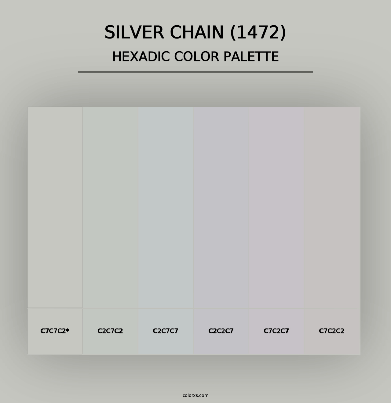 Silver Chain (1472) - Hexadic Color Palette