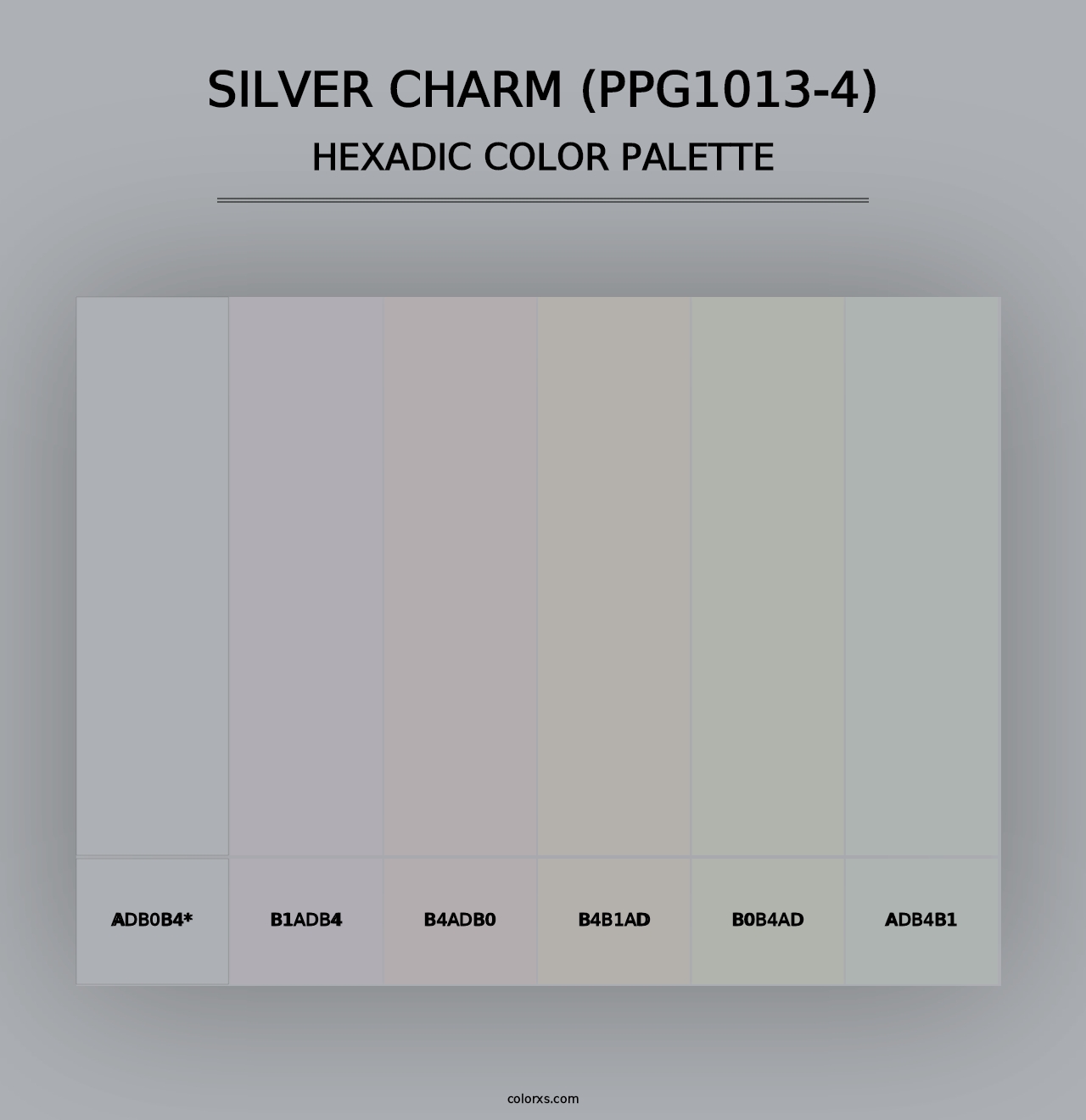 Silver Charm (PPG1013-4) - Hexadic Color Palette