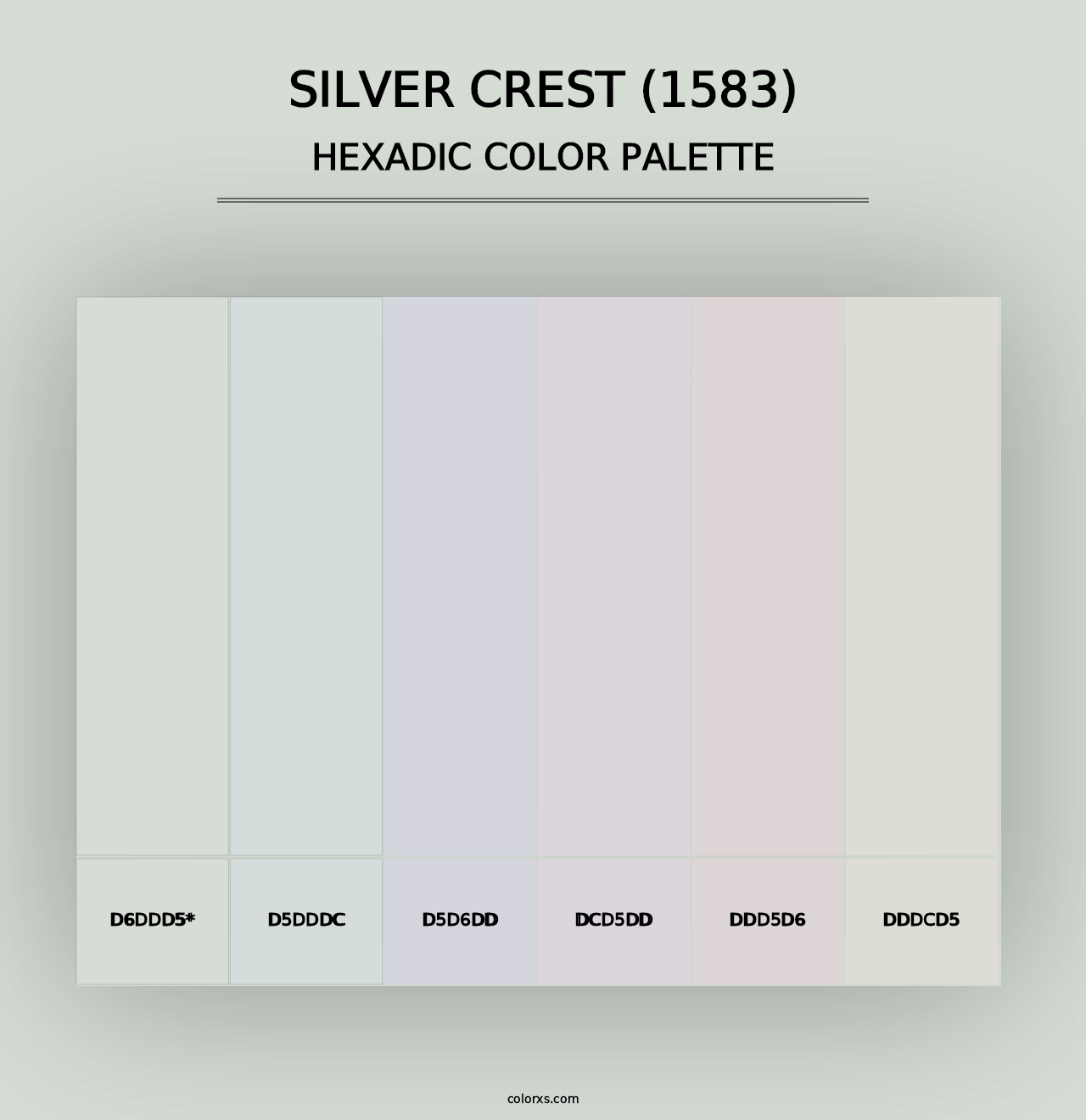 Silver Crest (1583) - Hexadic Color Palette