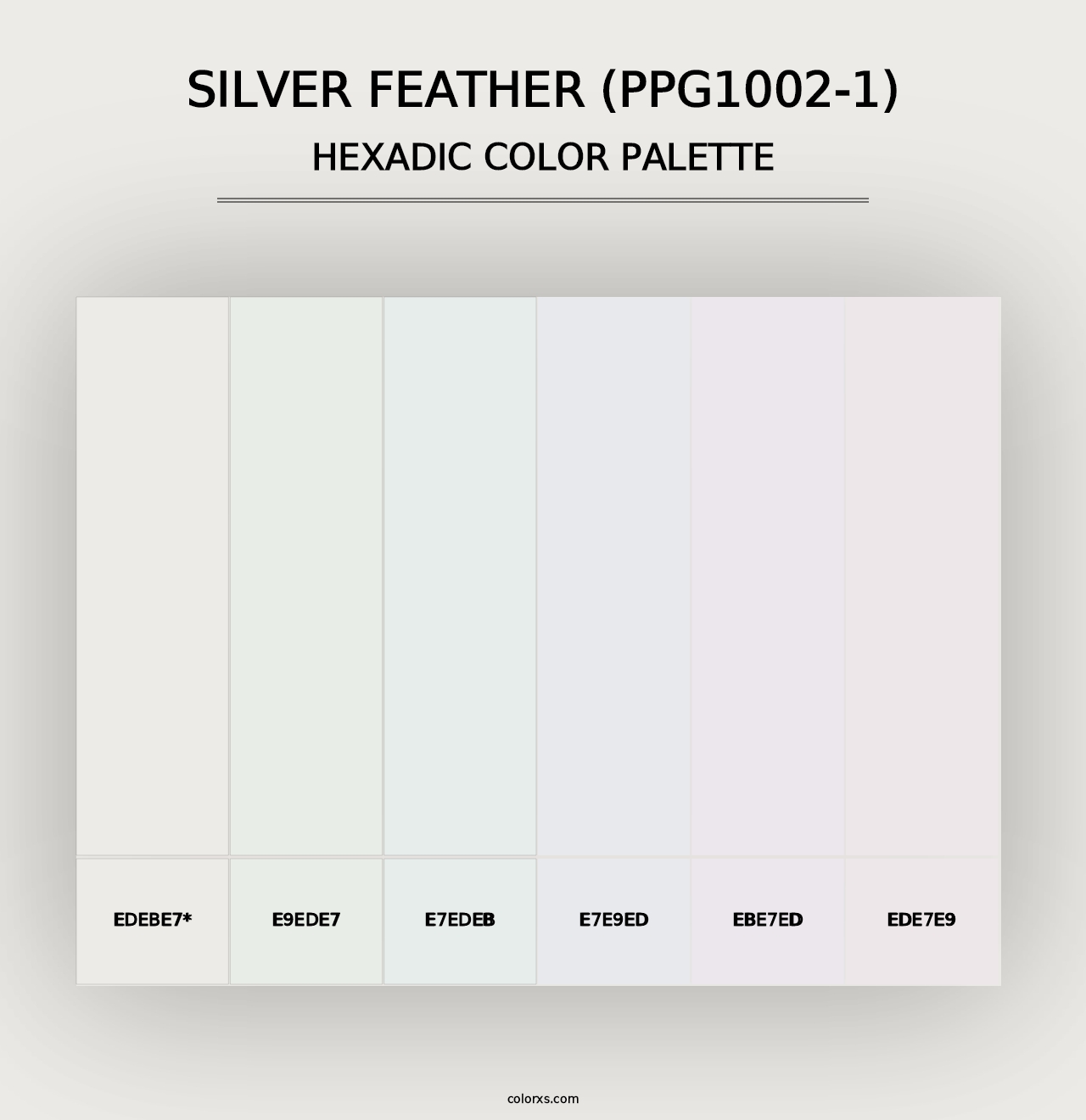 Silver Feather (PPG1002-1) - Hexadic Color Palette