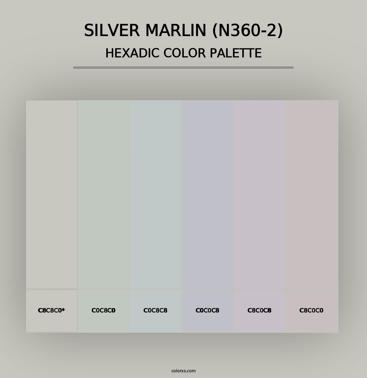 Silver Marlin (N360-2) - Hexadic Color Palette