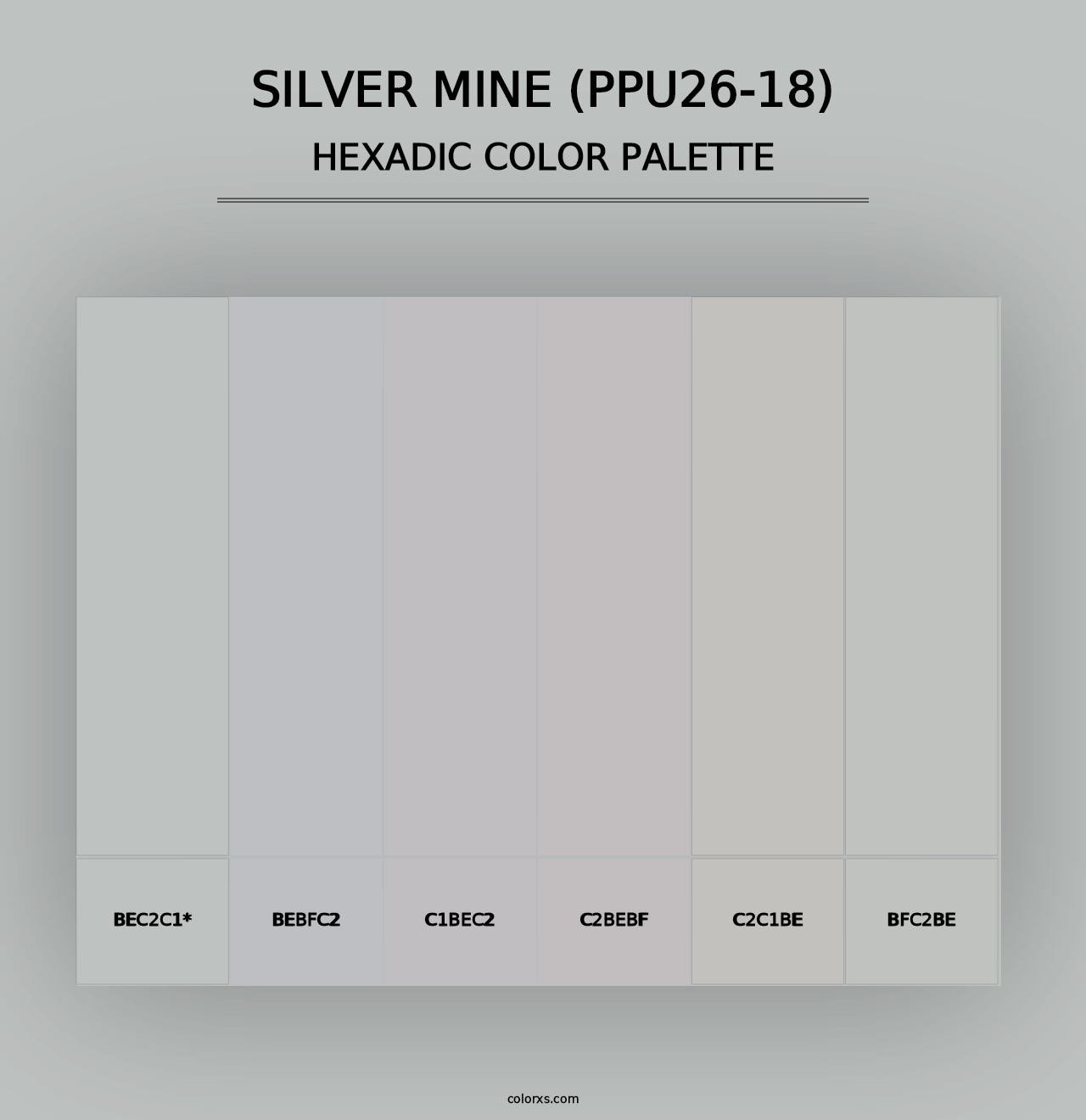 Silver Mine (PPU26-18) - Hexadic Color Palette