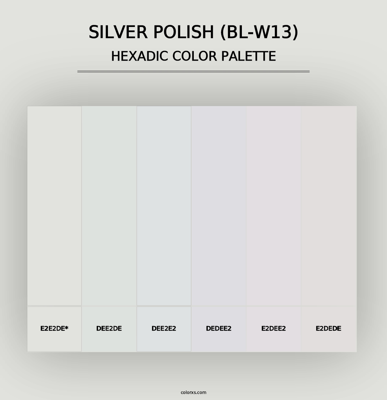 Silver Polish (BL-W13) - Hexadic Color Palette