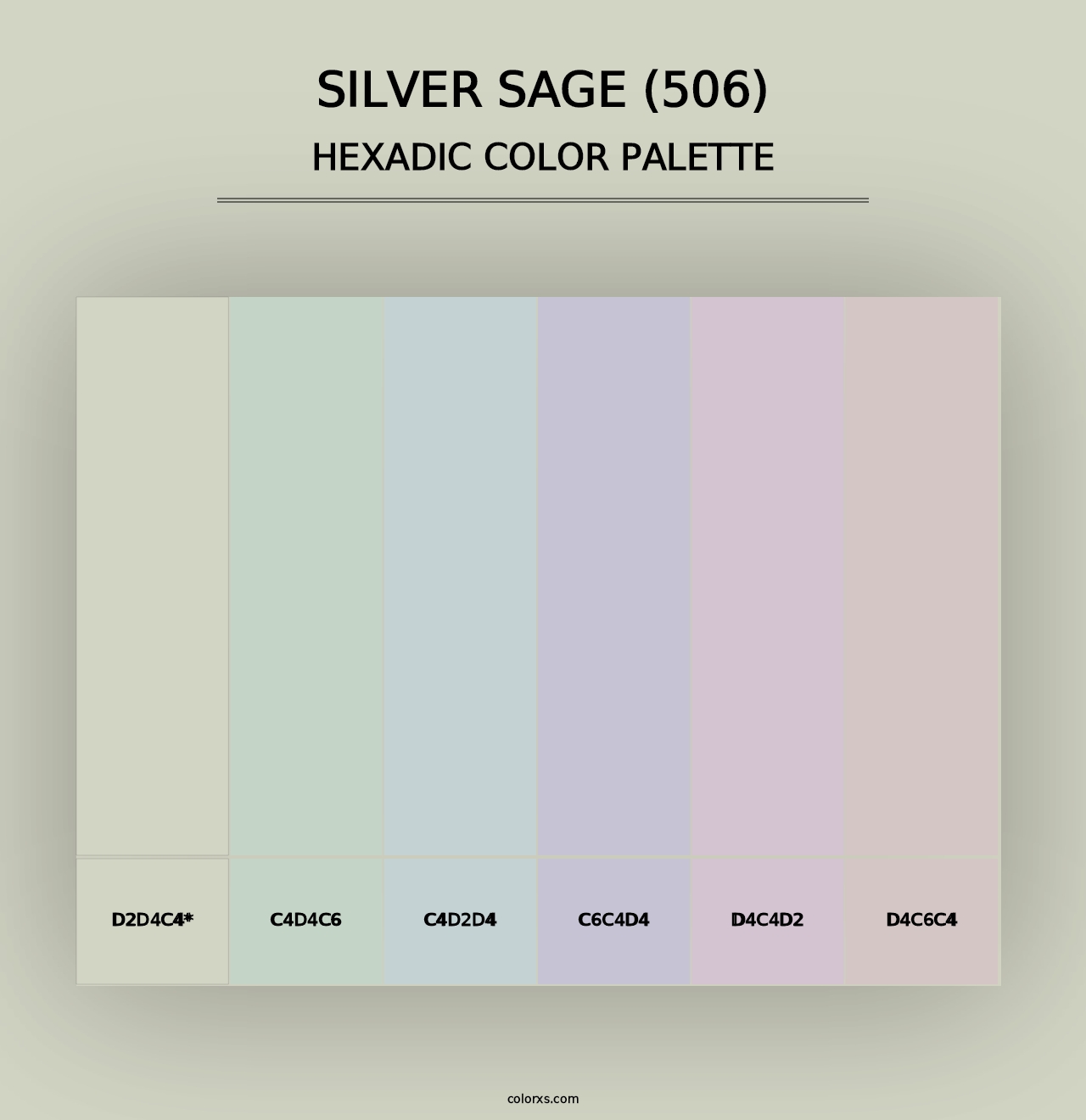 Silver Sage (506) - Hexadic Color Palette