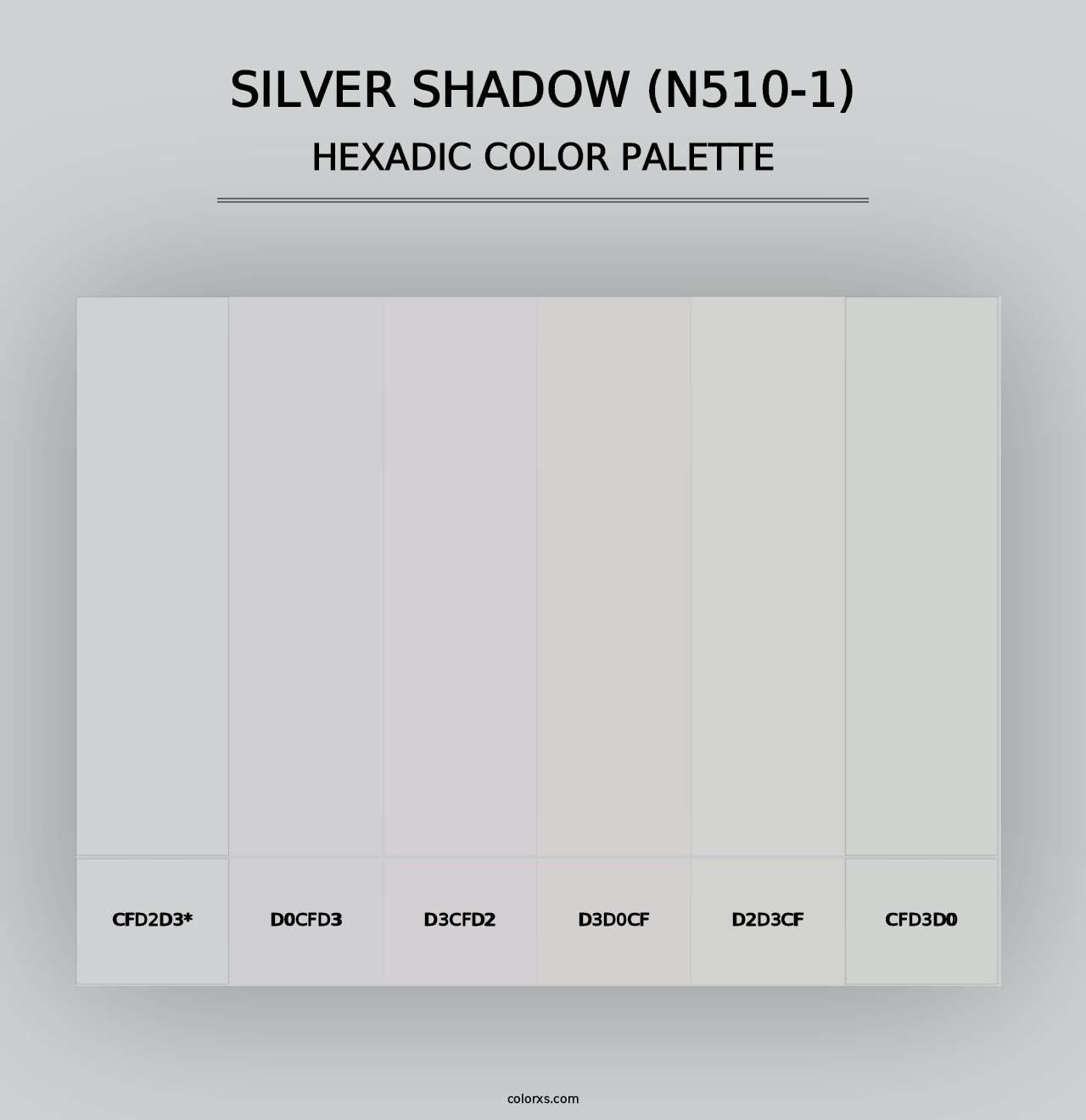 Silver Shadow (N510-1) - Hexadic Color Palette