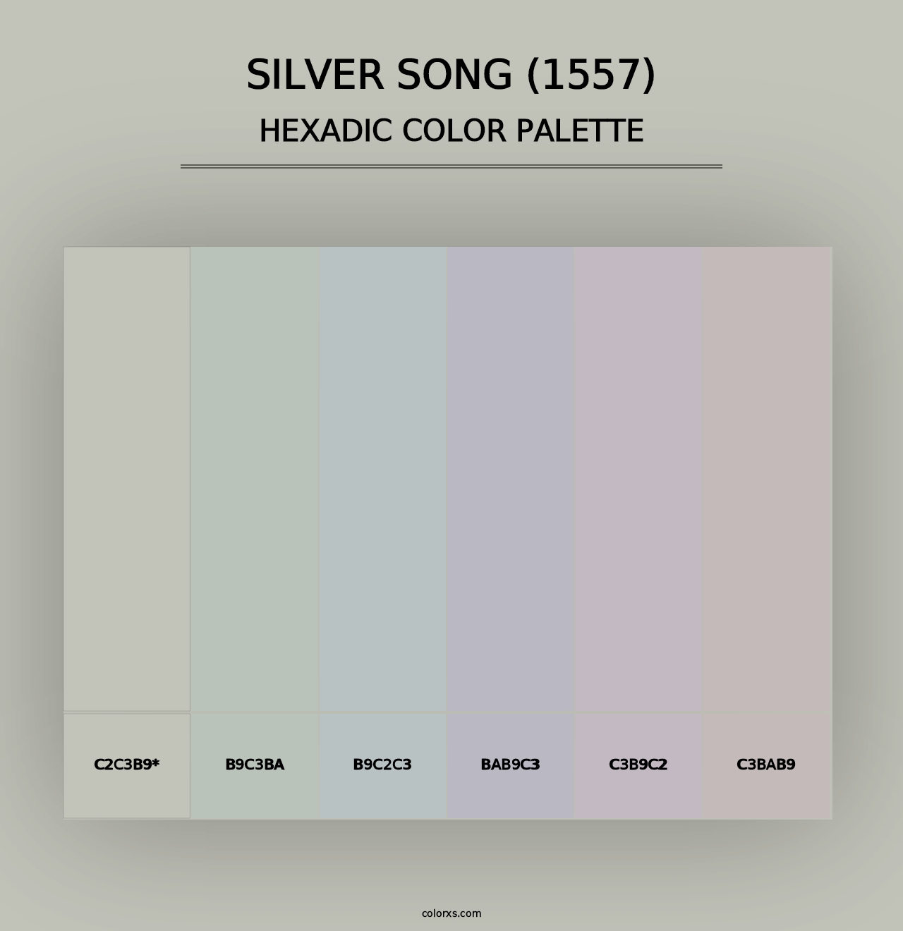 Silver Song (1557) - Hexadic Color Palette