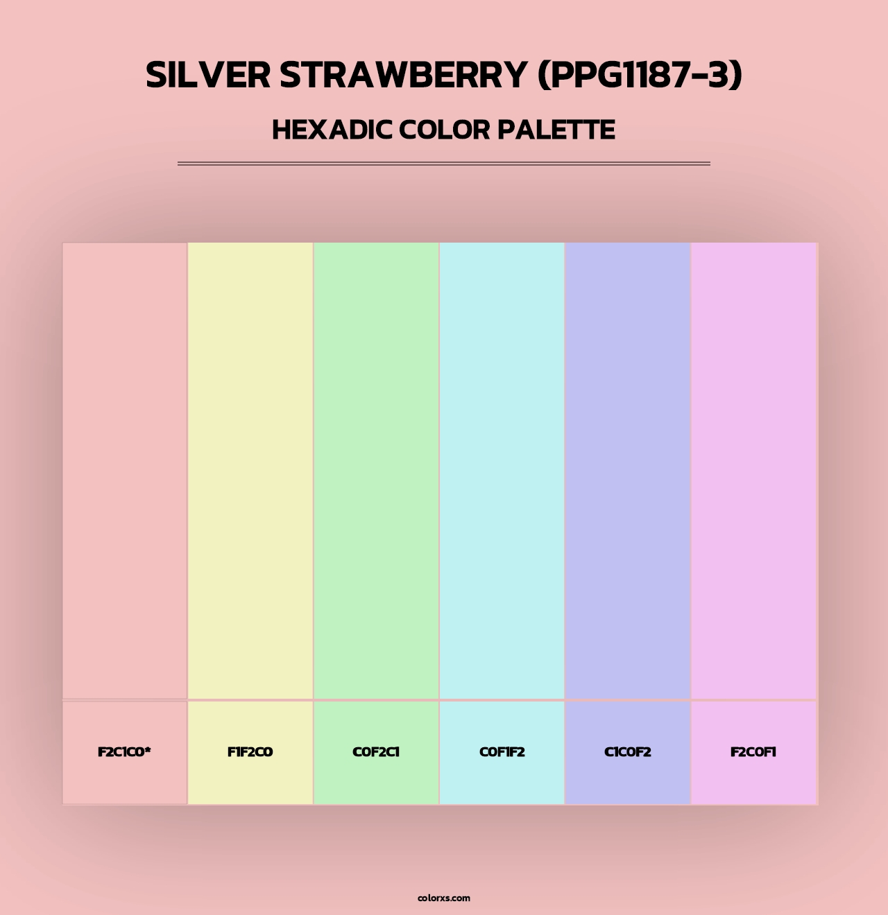 Silver Strawberry (PPG1187-3) - Hexadic Color Palette