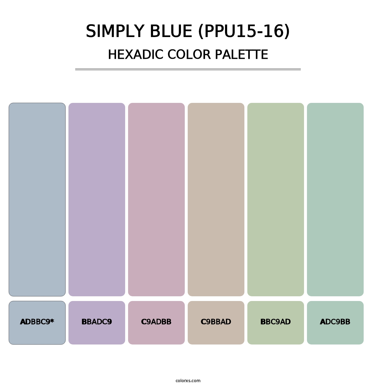 Simply Blue (PPU15-16) - Hexadic Color Palette