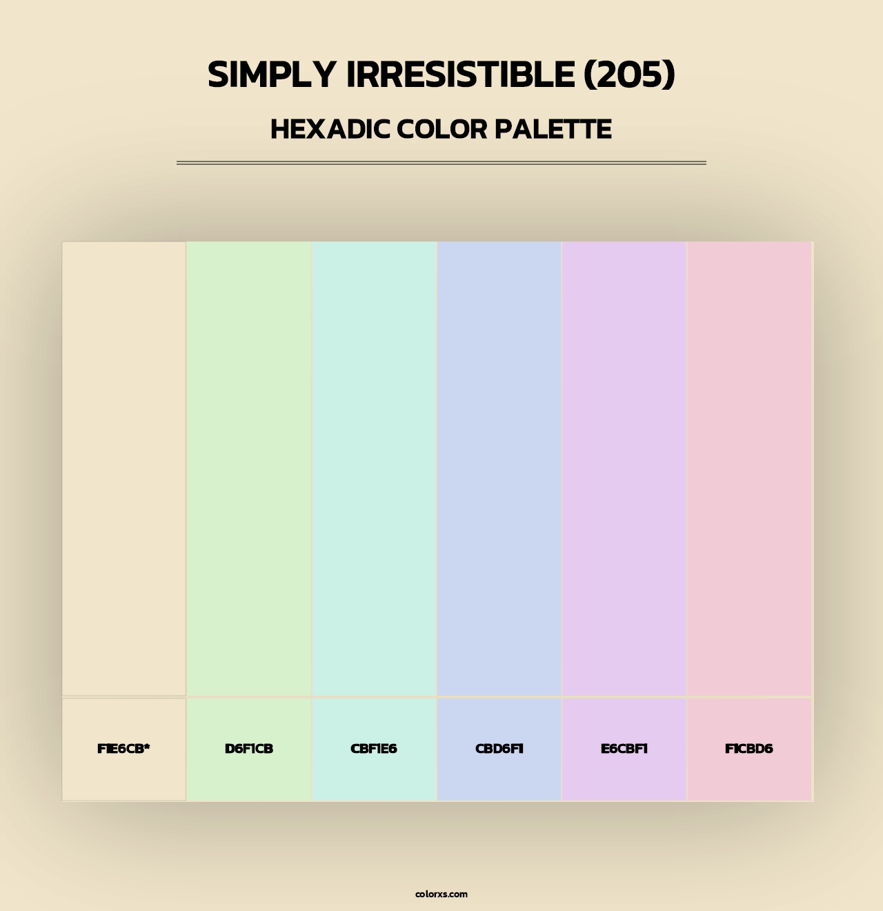 Simply Irresistible (205) - Hexadic Color Palette