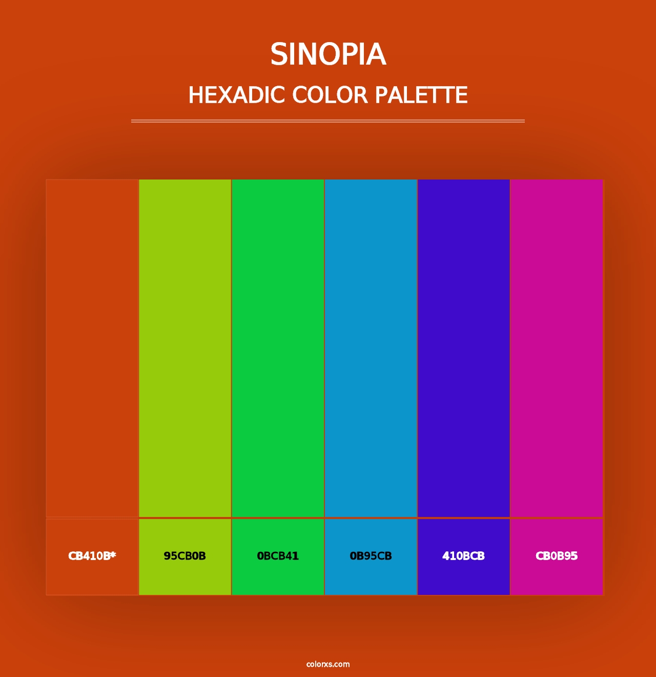 Sinopia - Hexadic Color Palette