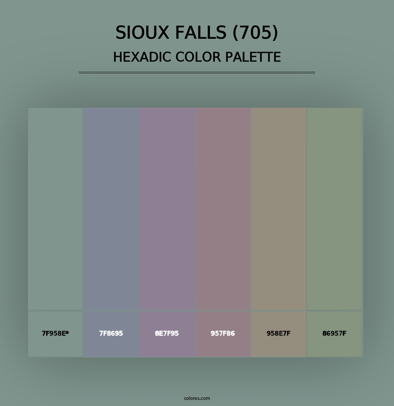 Sioux Falls (705) - Hexadic Color Palette