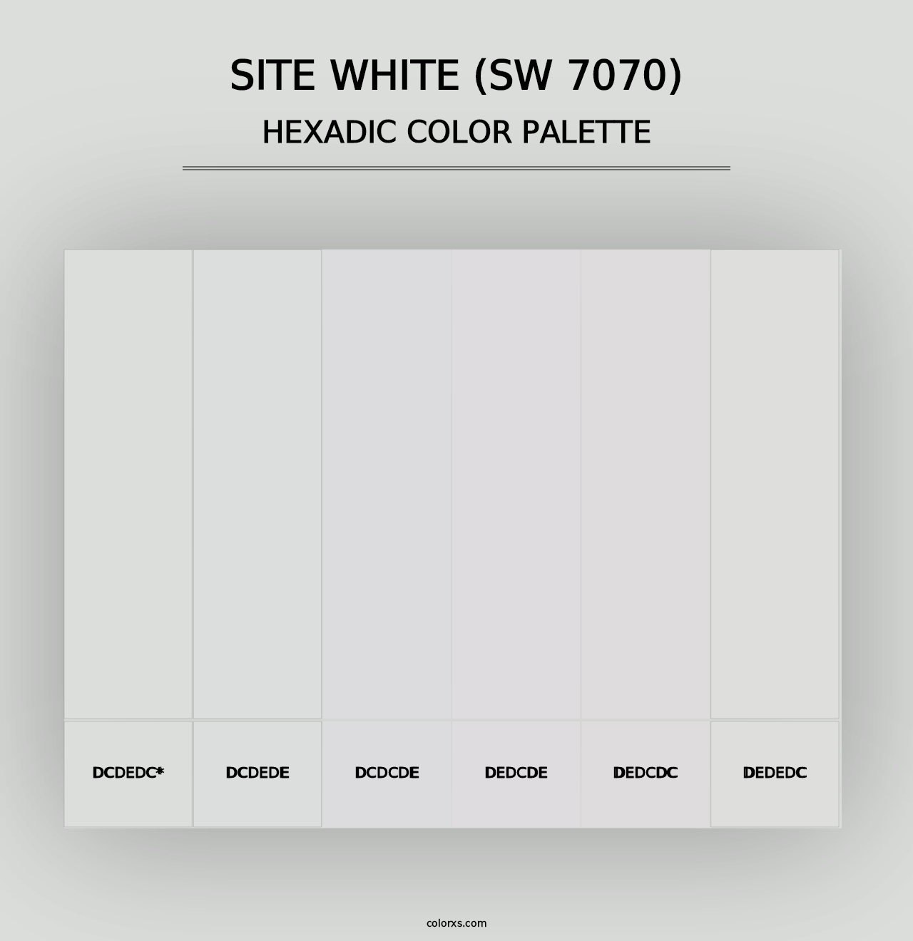 Site White (SW 7070) - Hexadic Color Palette