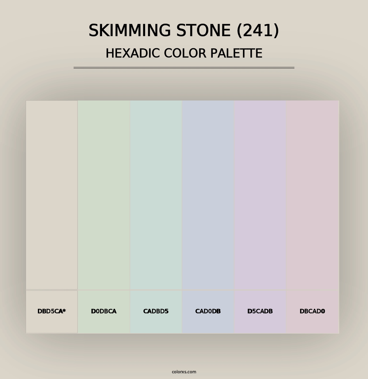 Skimming Stone (241) - Hexadic Color Palette