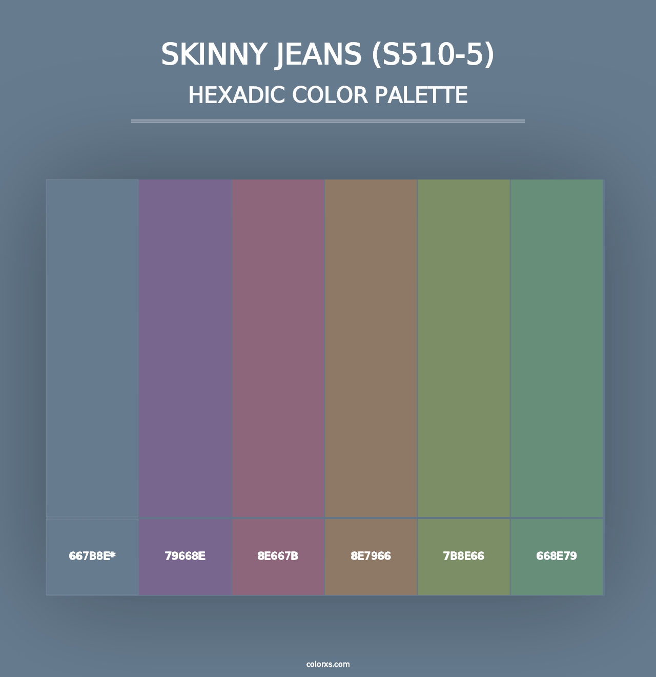 Skinny Jeans (S510-5) - Hexadic Color Palette