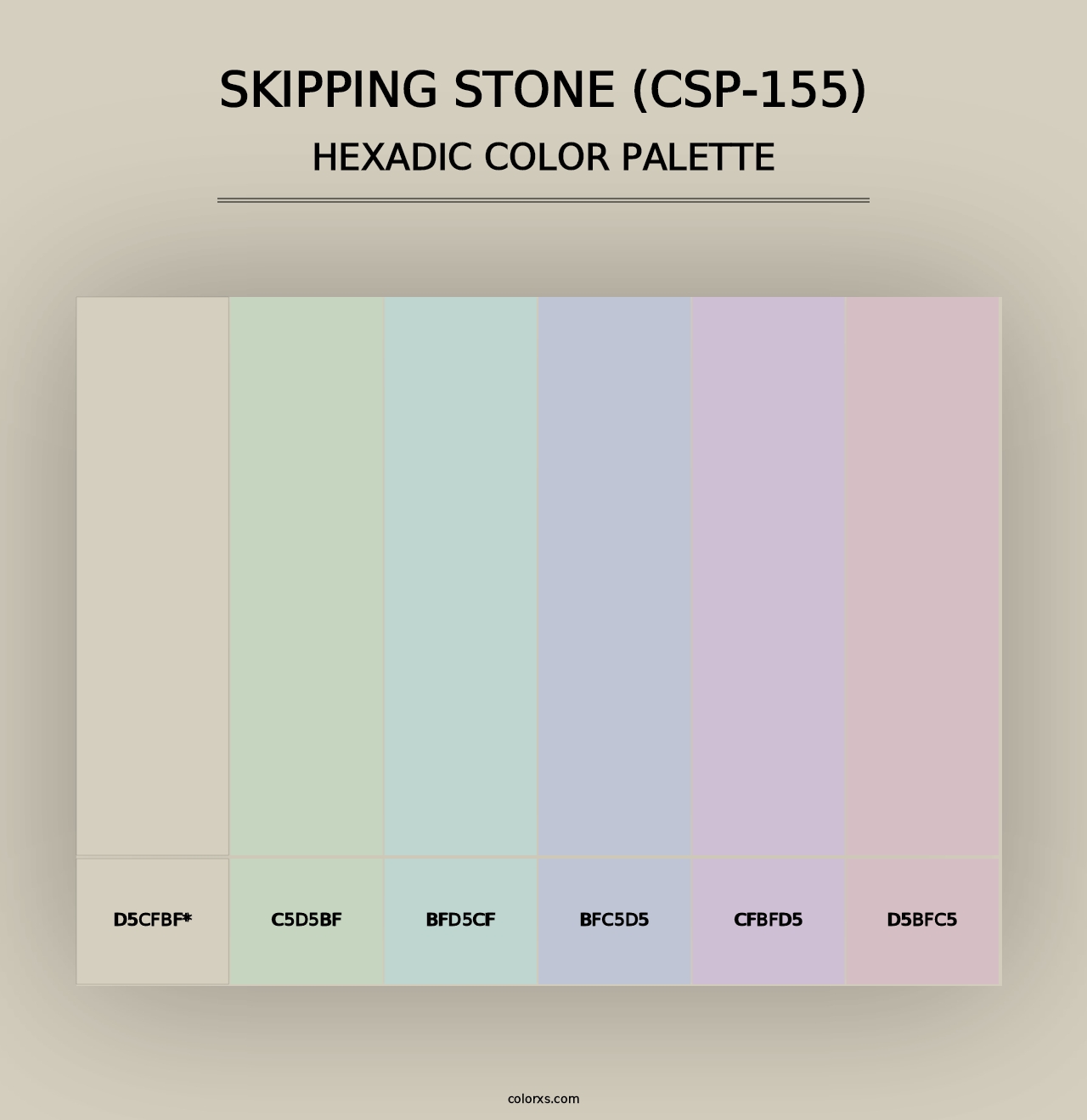 Skipping Stone (CSP-155) - Hexadic Color Palette