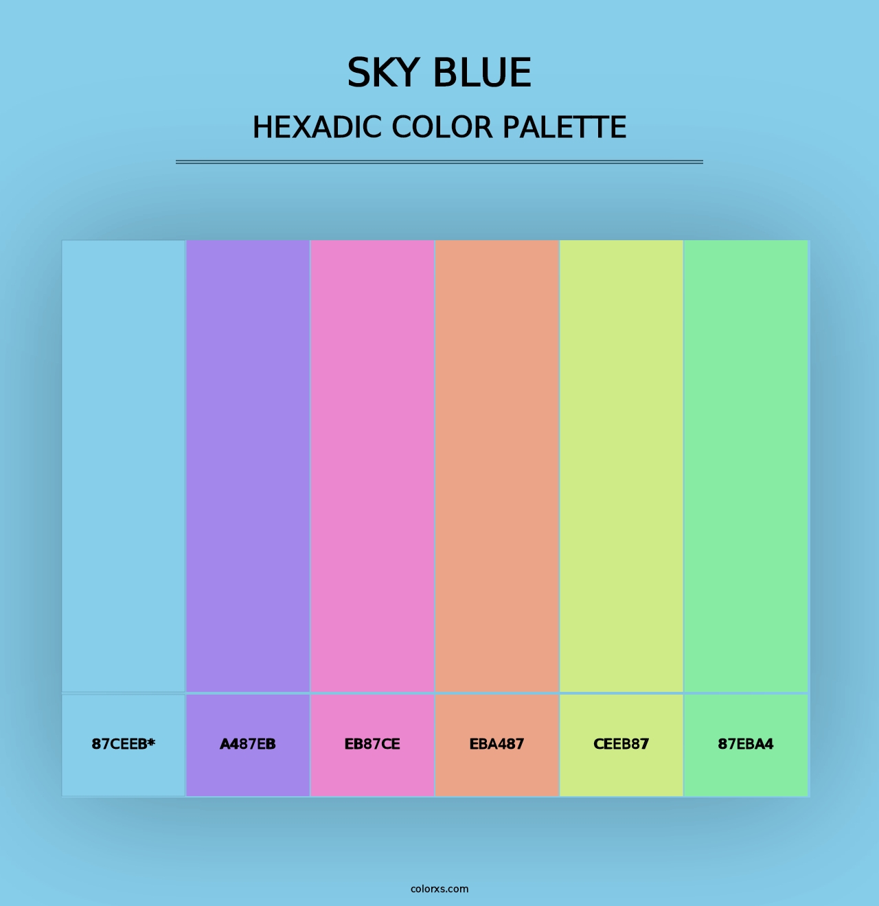 Sky blue - Hexadic Color Palette