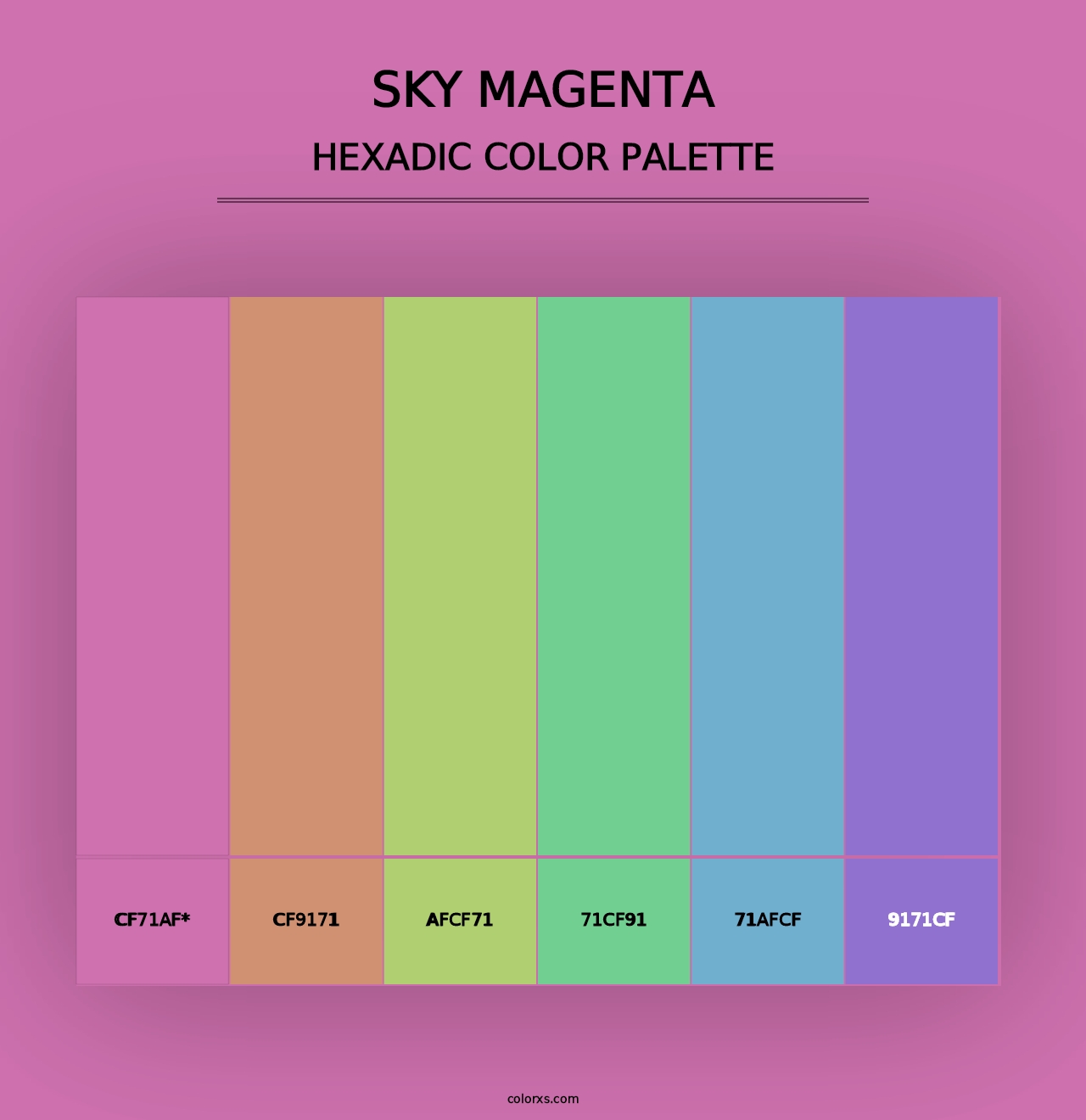 Sky Magenta - Hexadic Color Palette