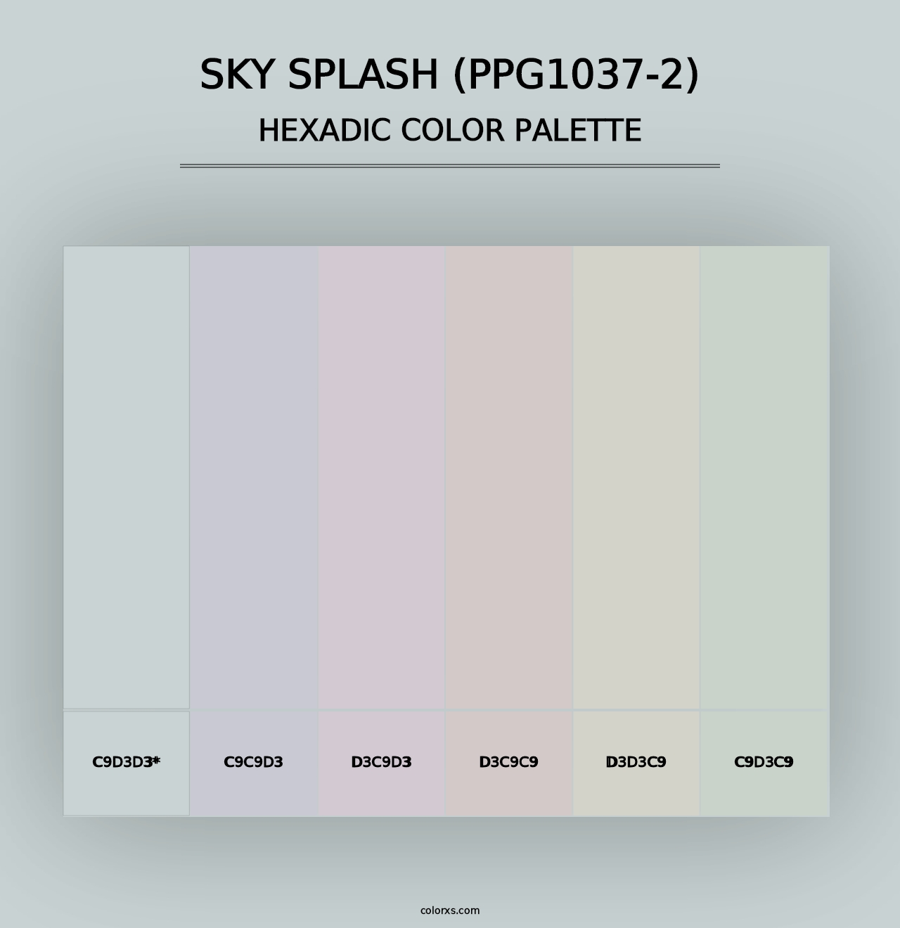 Sky Splash (PPG1037-2) - Hexadic Color Palette