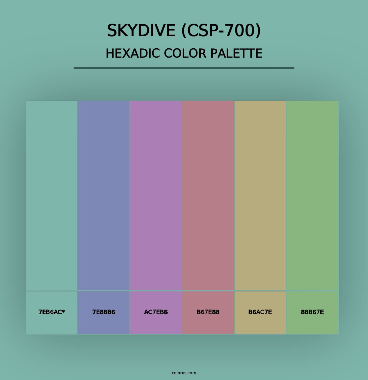 Skydive (CSP-700) - Hexadic Color Palette