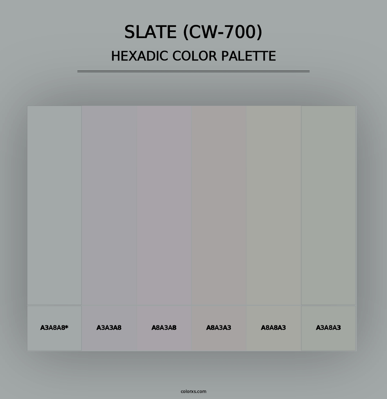 Slate (CW-700) - Hexadic Color Palette