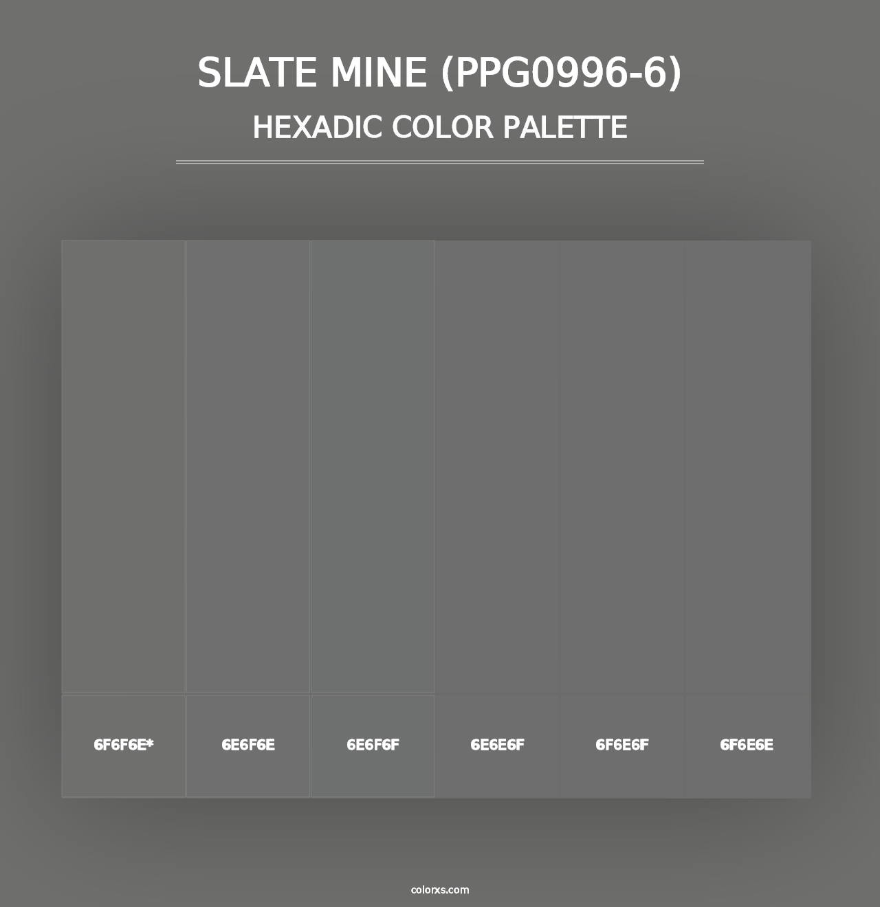 Slate Mine (PPG0996-6) - Hexadic Color Palette