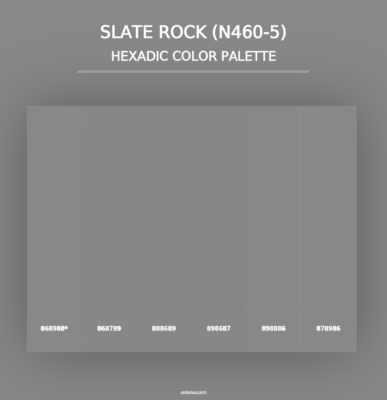 Slate Rock (N460-5) - Hexadic Color Palette