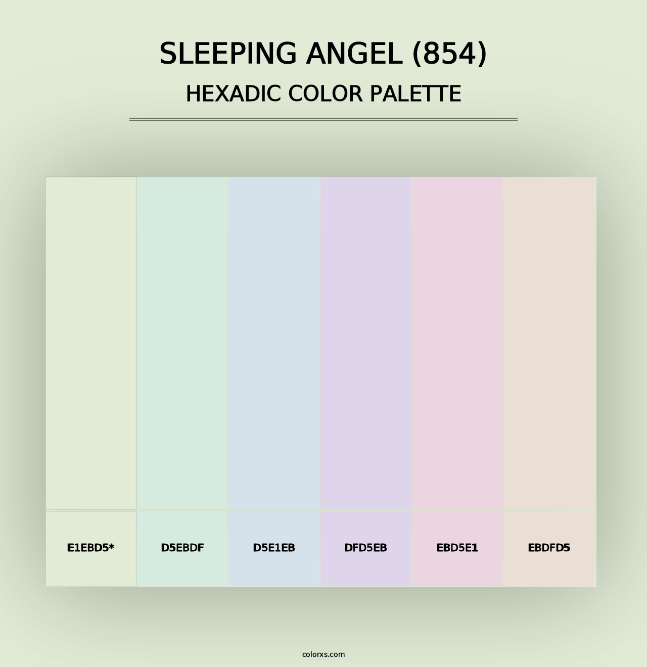 Sleeping Angel (854) - Hexadic Color Palette