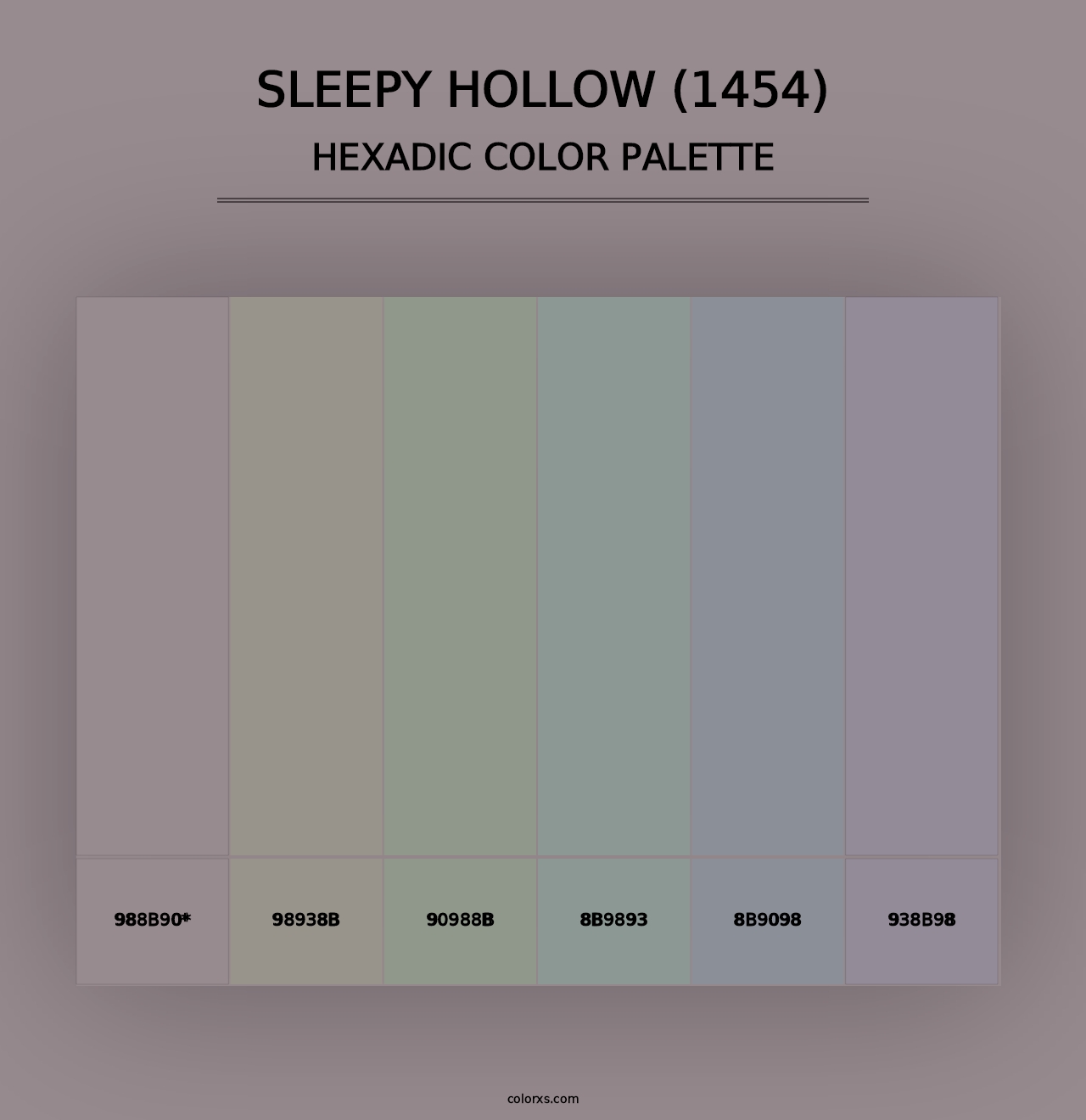 Sleepy Hollow (1454) - Hexadic Color Palette