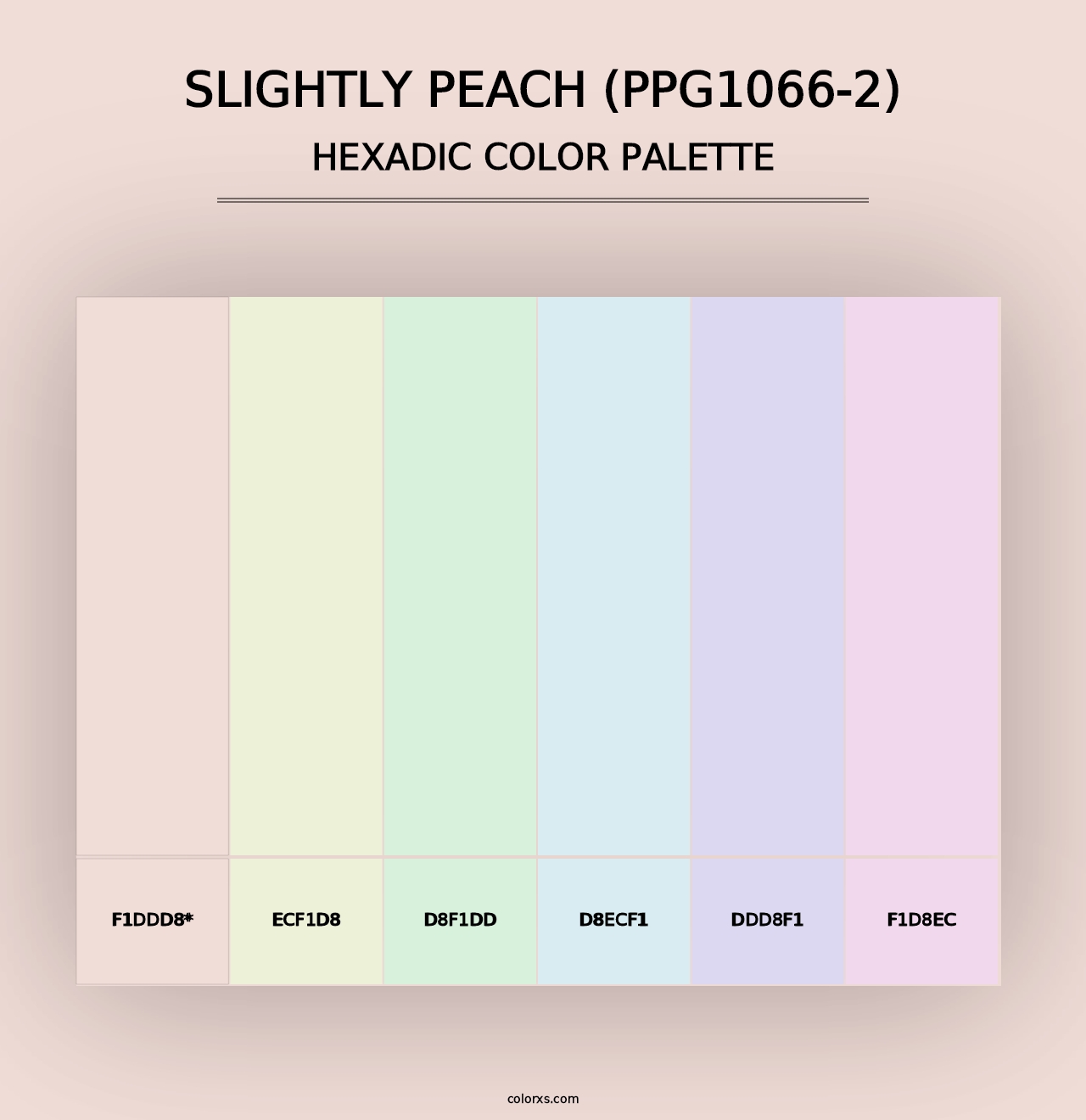 Slightly Peach (PPG1066-2) - Hexadic Color Palette