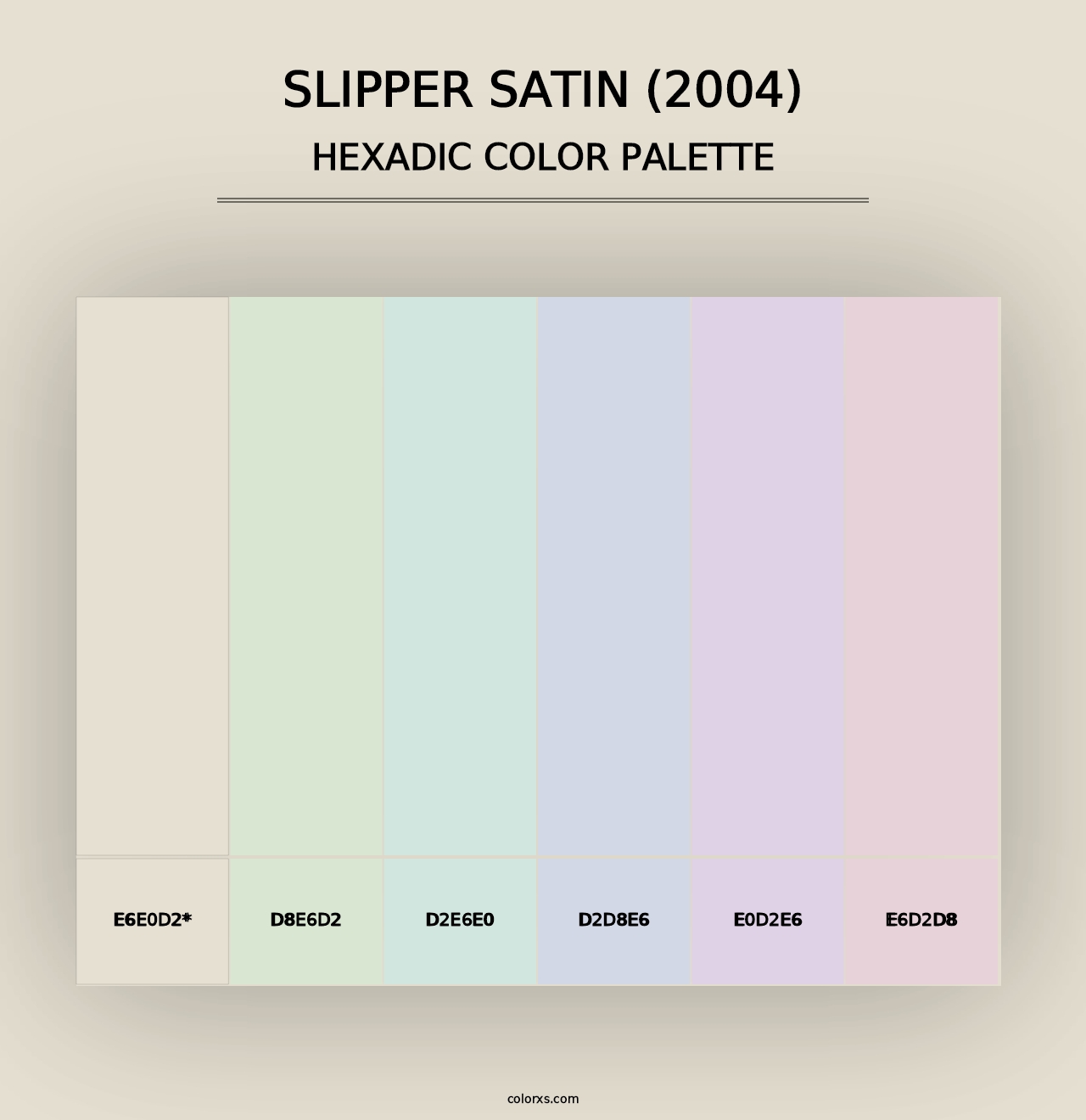 Slipper Satin (2004) - Hexadic Color Palette