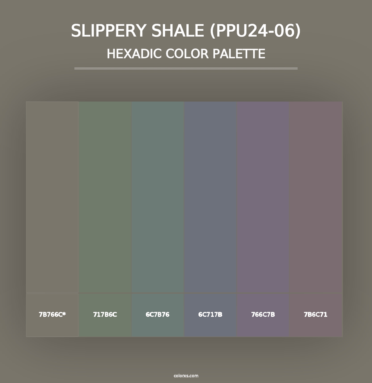 Slippery Shale (PPU24-06) - Hexadic Color Palette