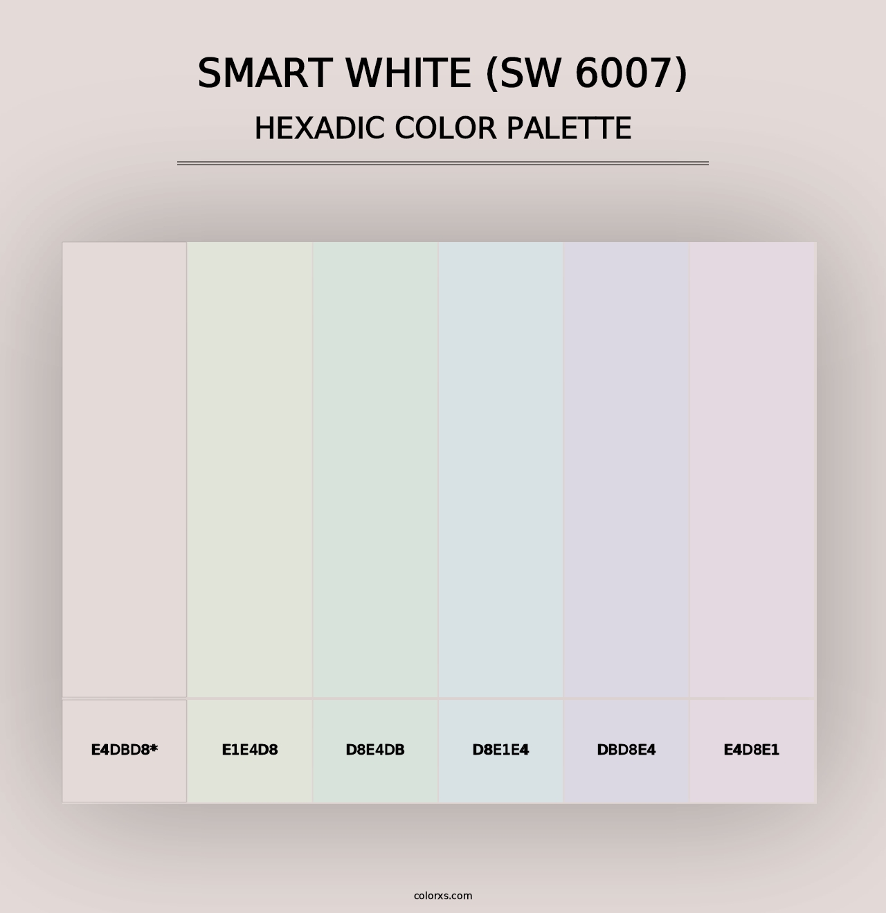 Smart White (SW 6007) - Hexadic Color Palette