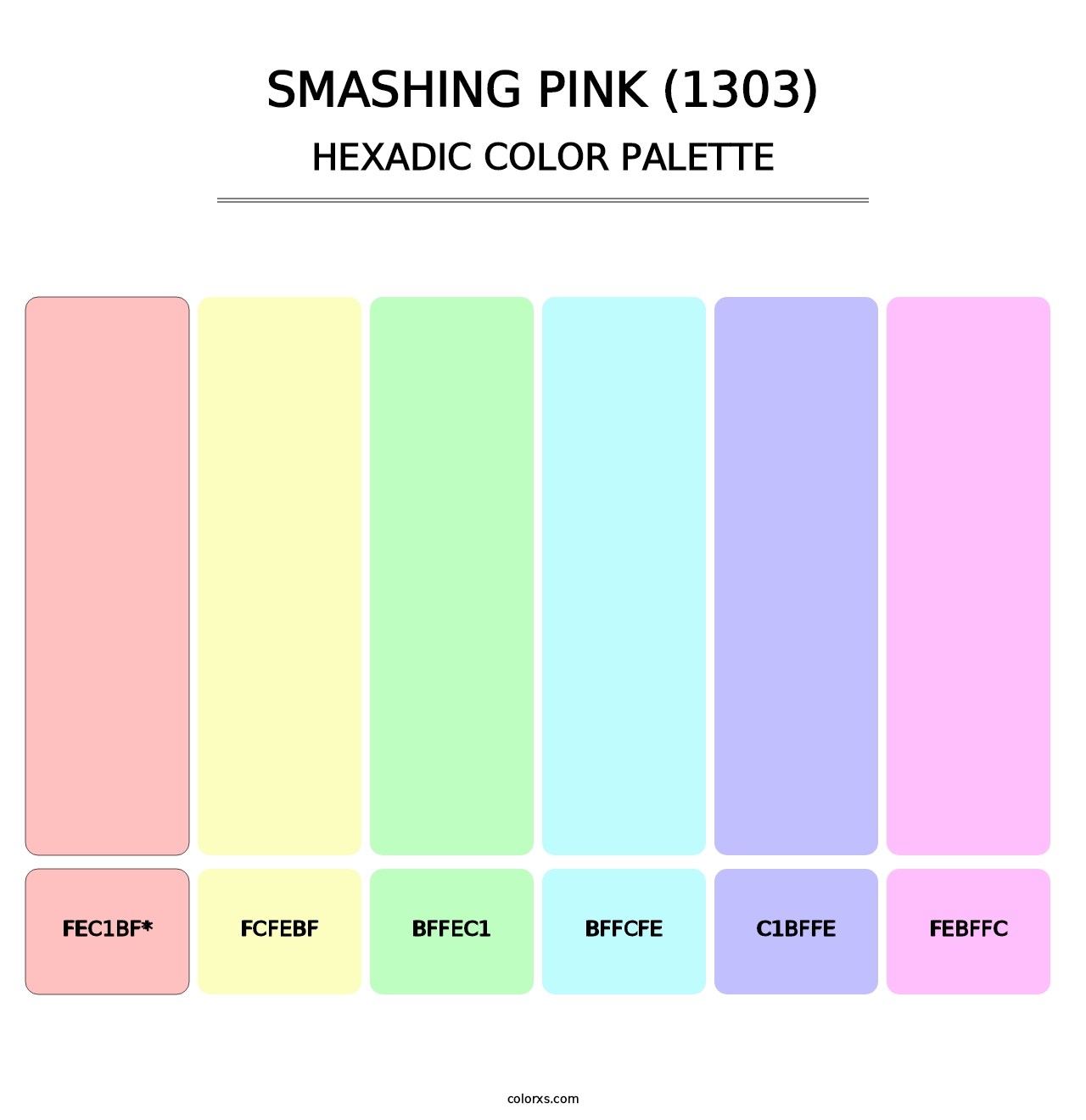 Smashing Pink (1303) - Hexadic Color Palette