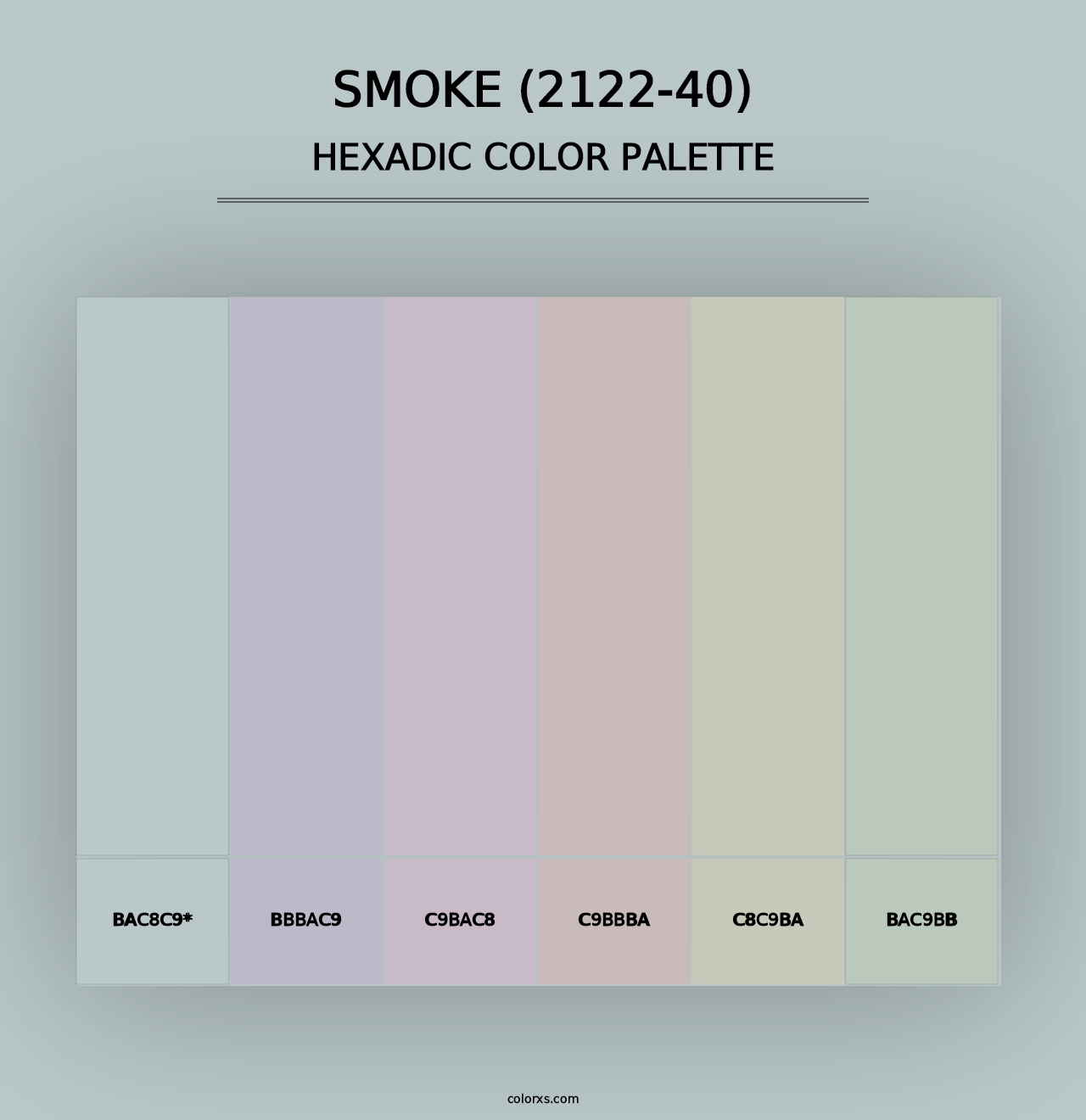 Smoke (2122-40) - Hexadic Color Palette