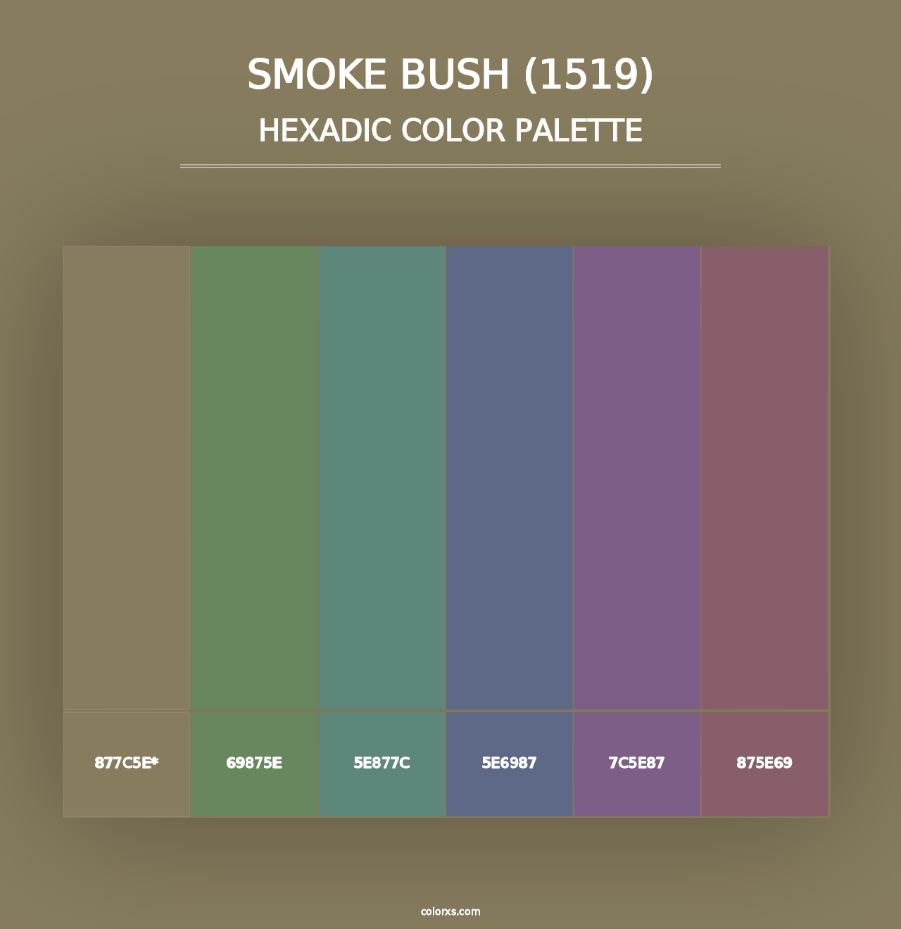 Smoke Bush (1519) - Hexadic Color Palette