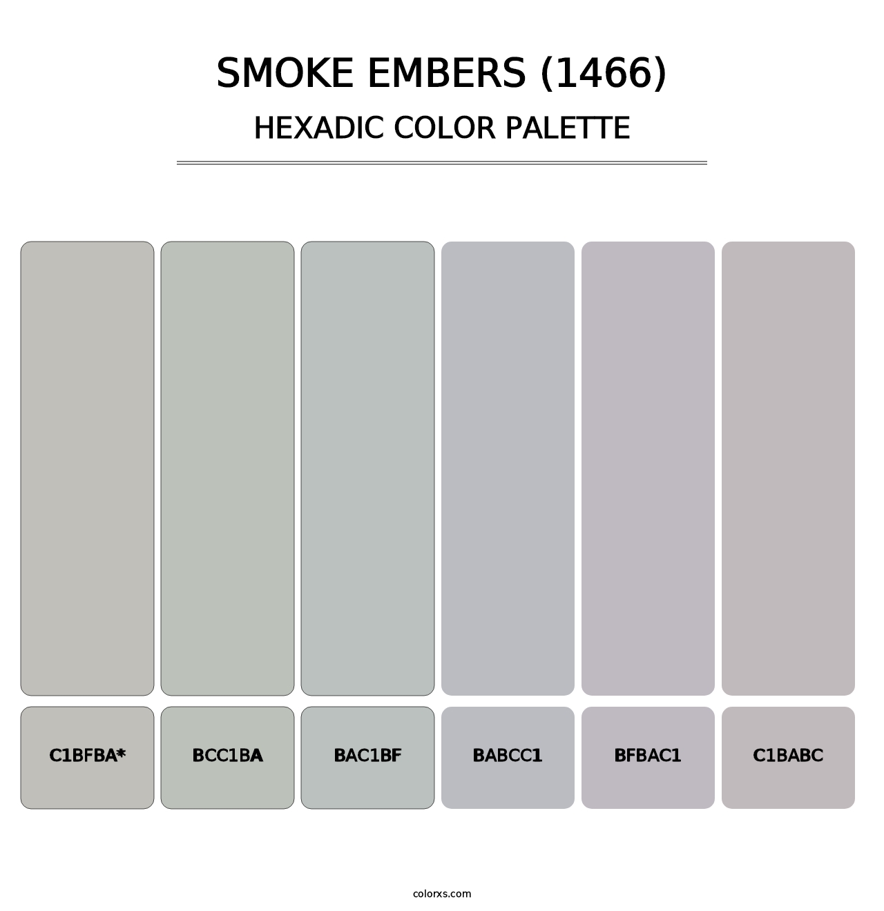 Smoke Embers (1466) - Hexadic Color Palette