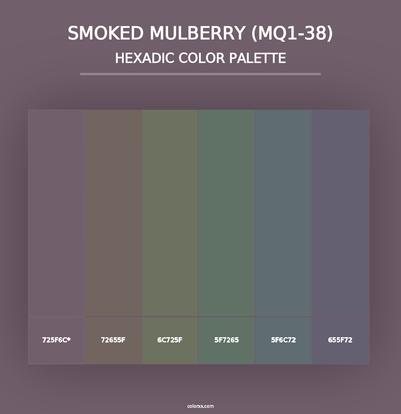 Smoked Mulberry (MQ1-38) - Hexadic Color Palette